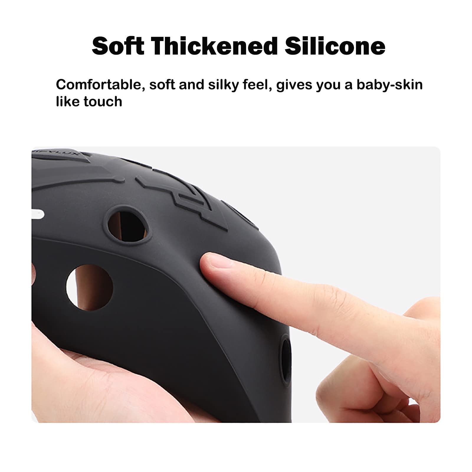 HMHAMA Thickened Silicone VR Headset Protective Cover for PS VR2 Accessories - Shockproof & Anti-Scratch Case for Virtual Reality Gaming & Travel Protection