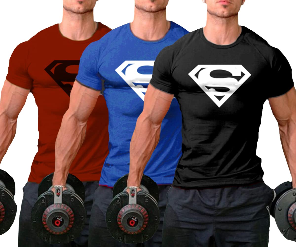 InleaderStyle Men's Workout T-Shirts - Breathable Athletic Gym Tee Shirts for Men, Short Sleeve Moisture Wicking Activewear - Perfect for Gym, Running, Training & Outdoor Sports