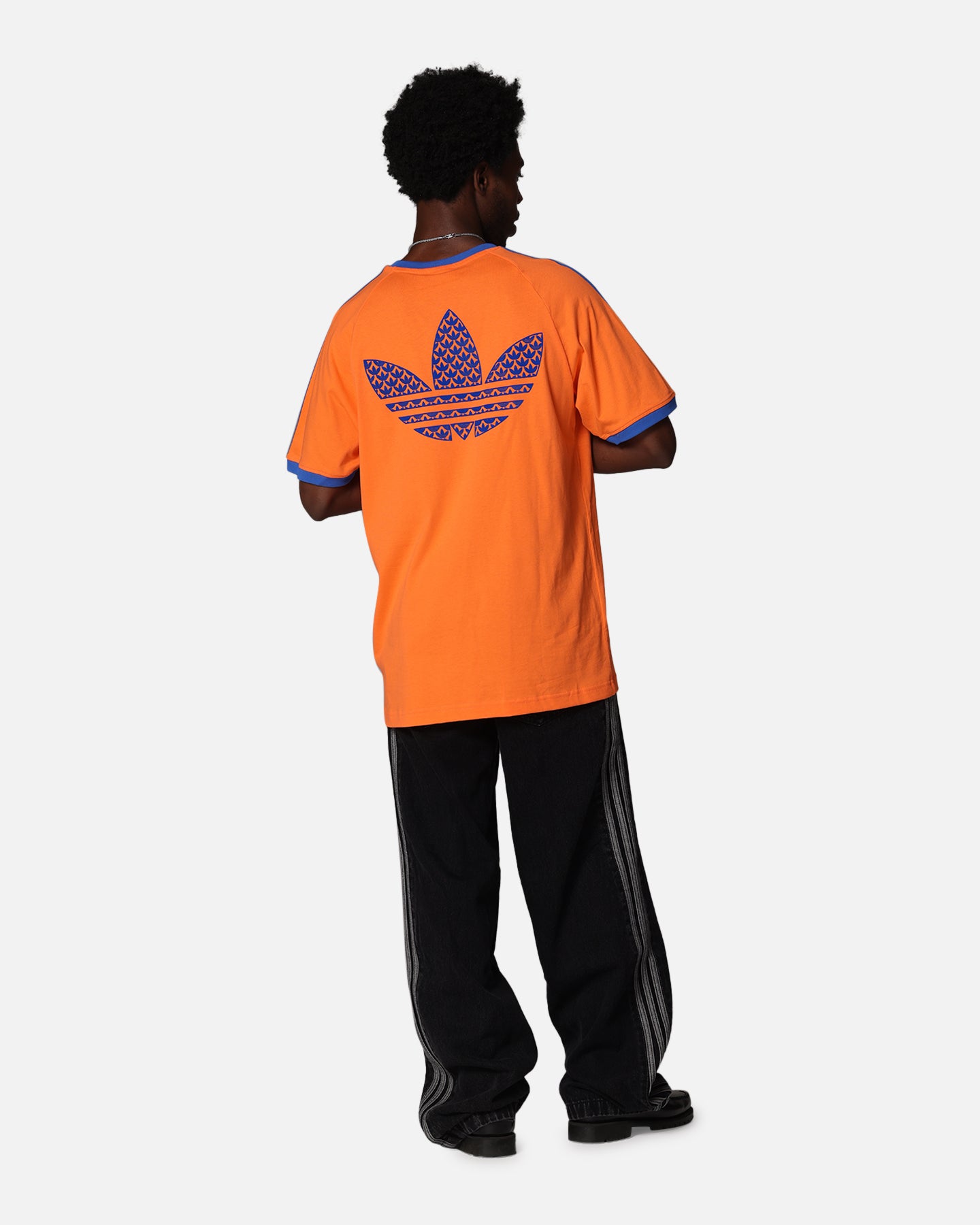 Adidas Monogram Cali T-Shirt for Men - Orange Casual Short Sleeve Tee | Gym, Streetwear & Everyday Comfort Wear