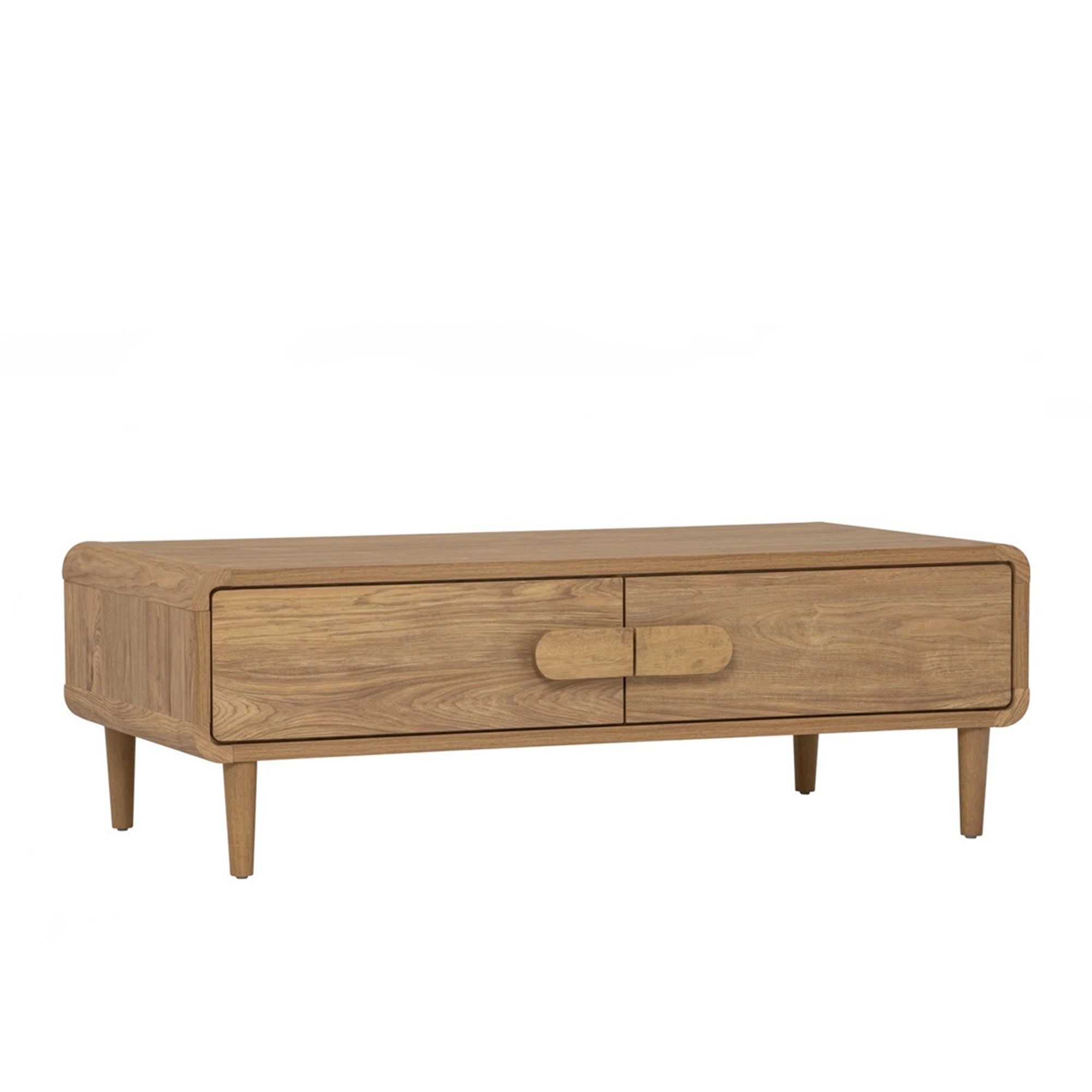 Modern Sora Coffee Table - Mid Century Style Wooden Living Room Table with Storage Shelf - Perfect for Small Spaces, Apartments & Home Decor