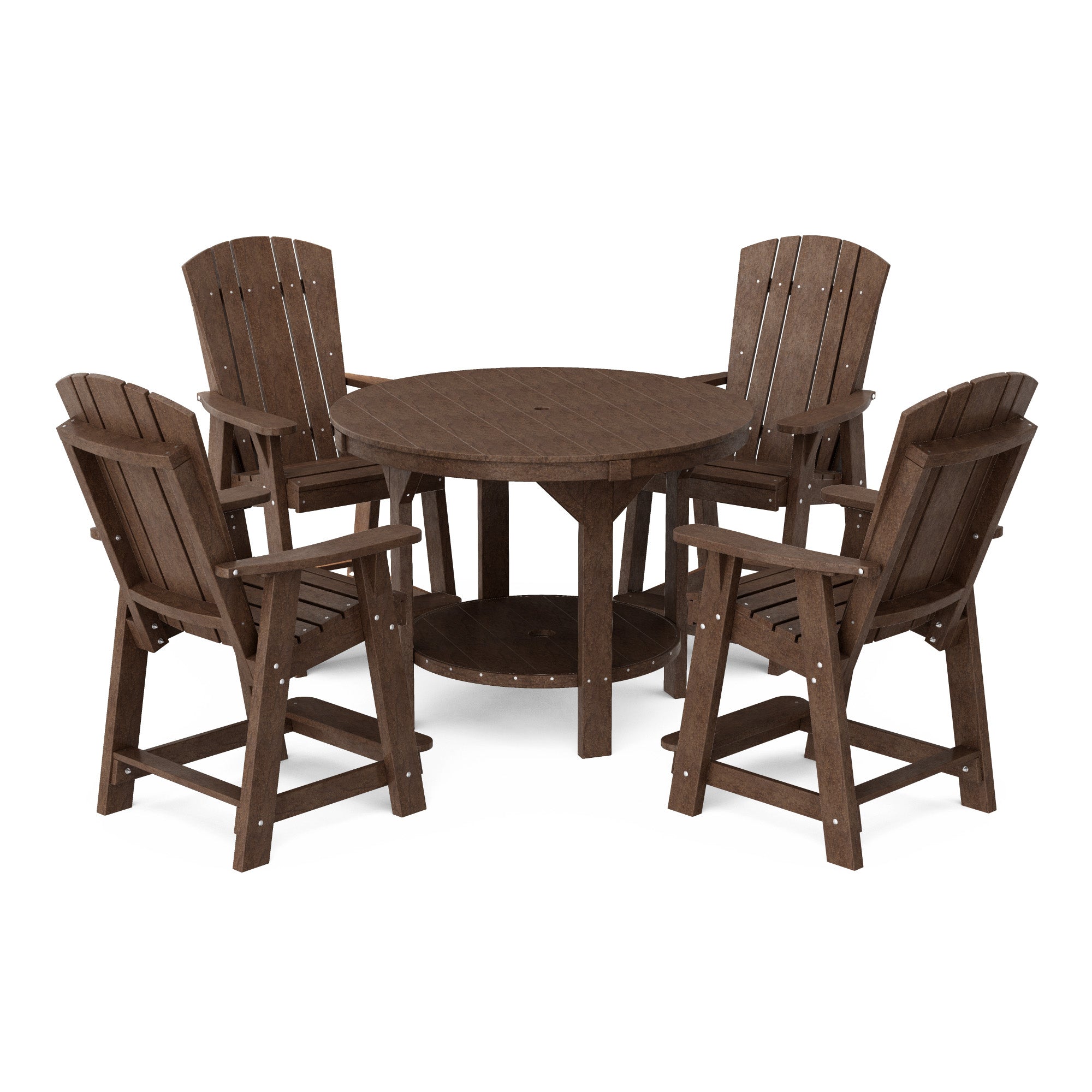 Heritage 5-Piece 48-Inch Pub Counter Height Dining Set - Perfect for Kitchen Islands, Breakfast Bars & Small Space Entertaining