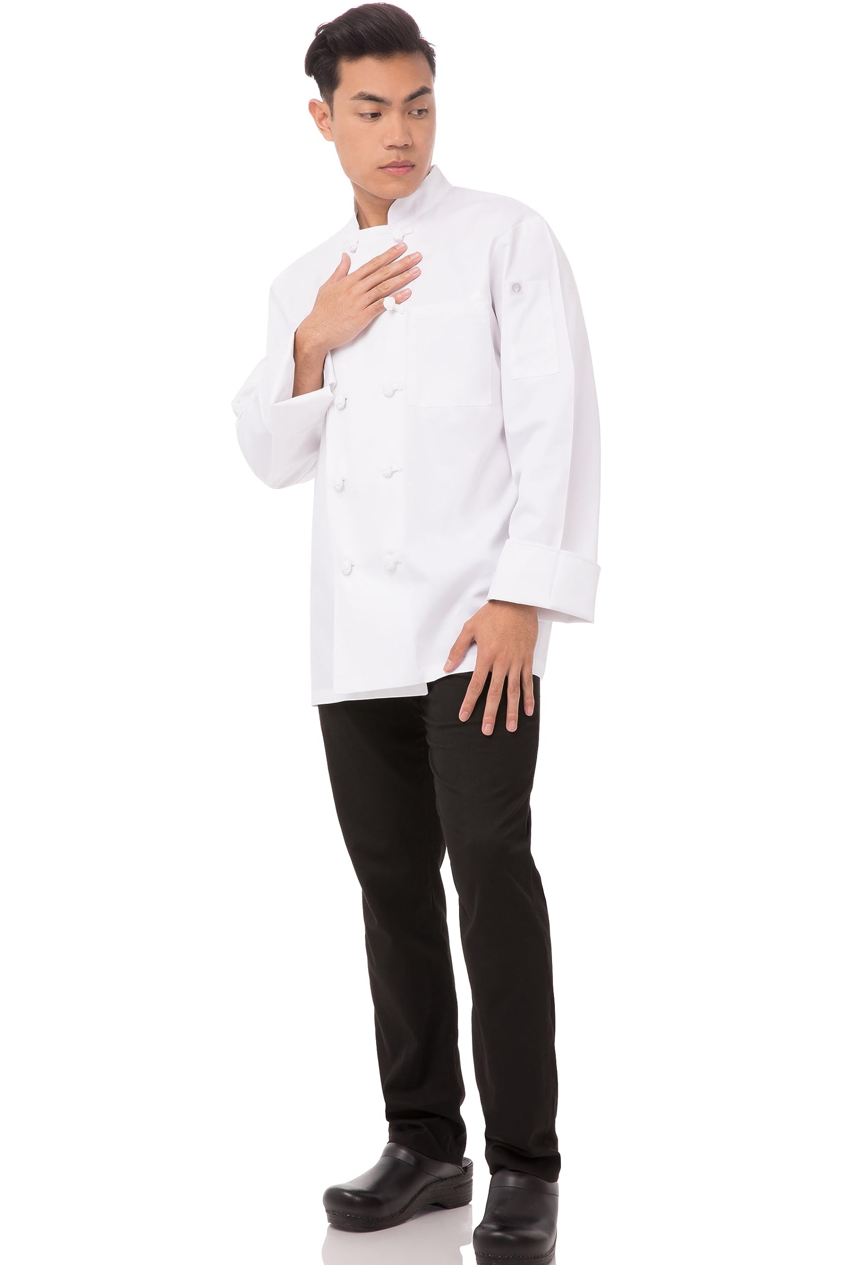 Chef Works Men's Montreaux Executive Chef Coat - Professional Kitchen Uniform for Cooking, Baking & Culinary Arts | Perfect for Chefs, Bakers & Catering Staff