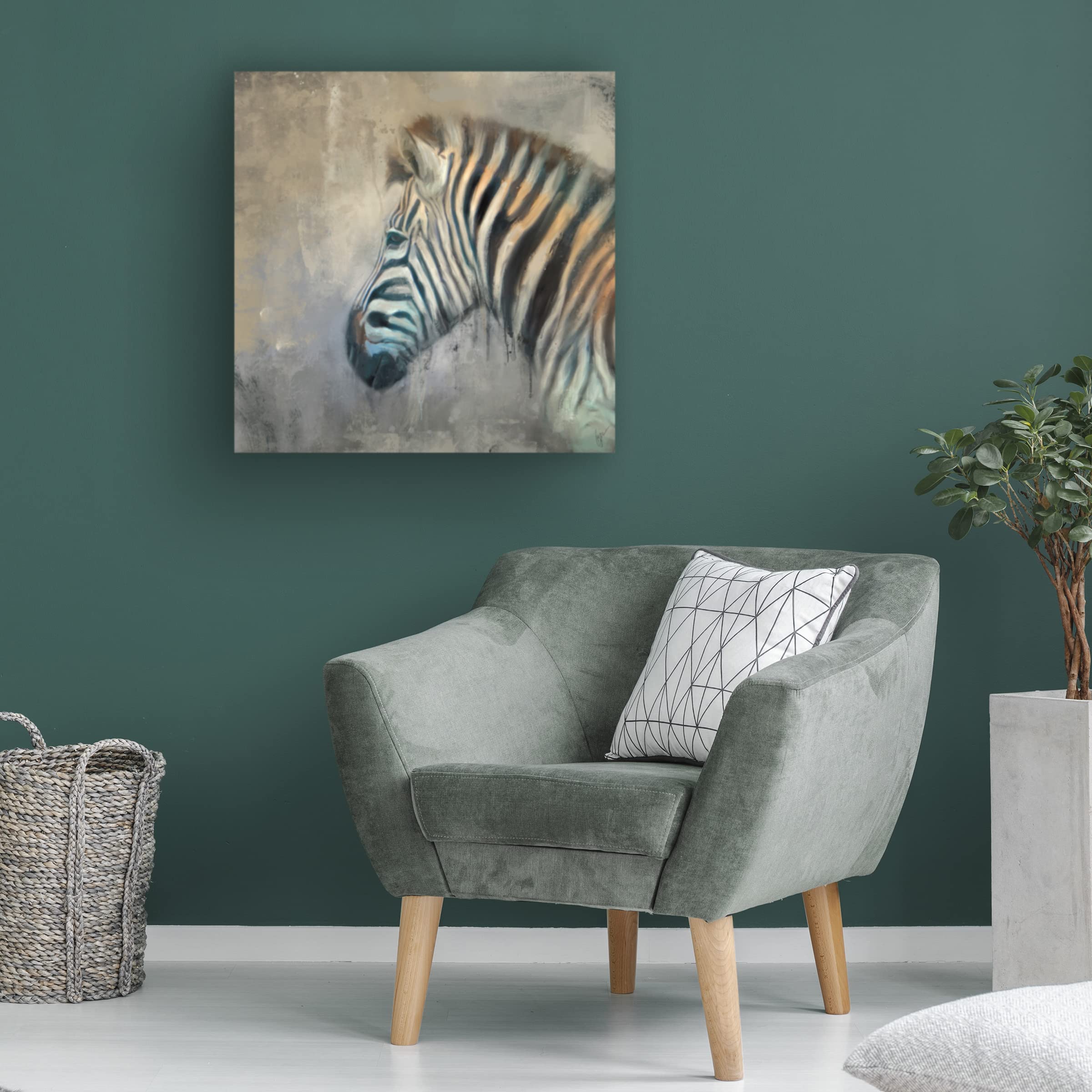 Trademark Fine Art 'Pondering Life' by Jai Johnson - 35x35 Inch Canvas Wall Art - Modern Home Decor for Living Room, Bedroom & Office
