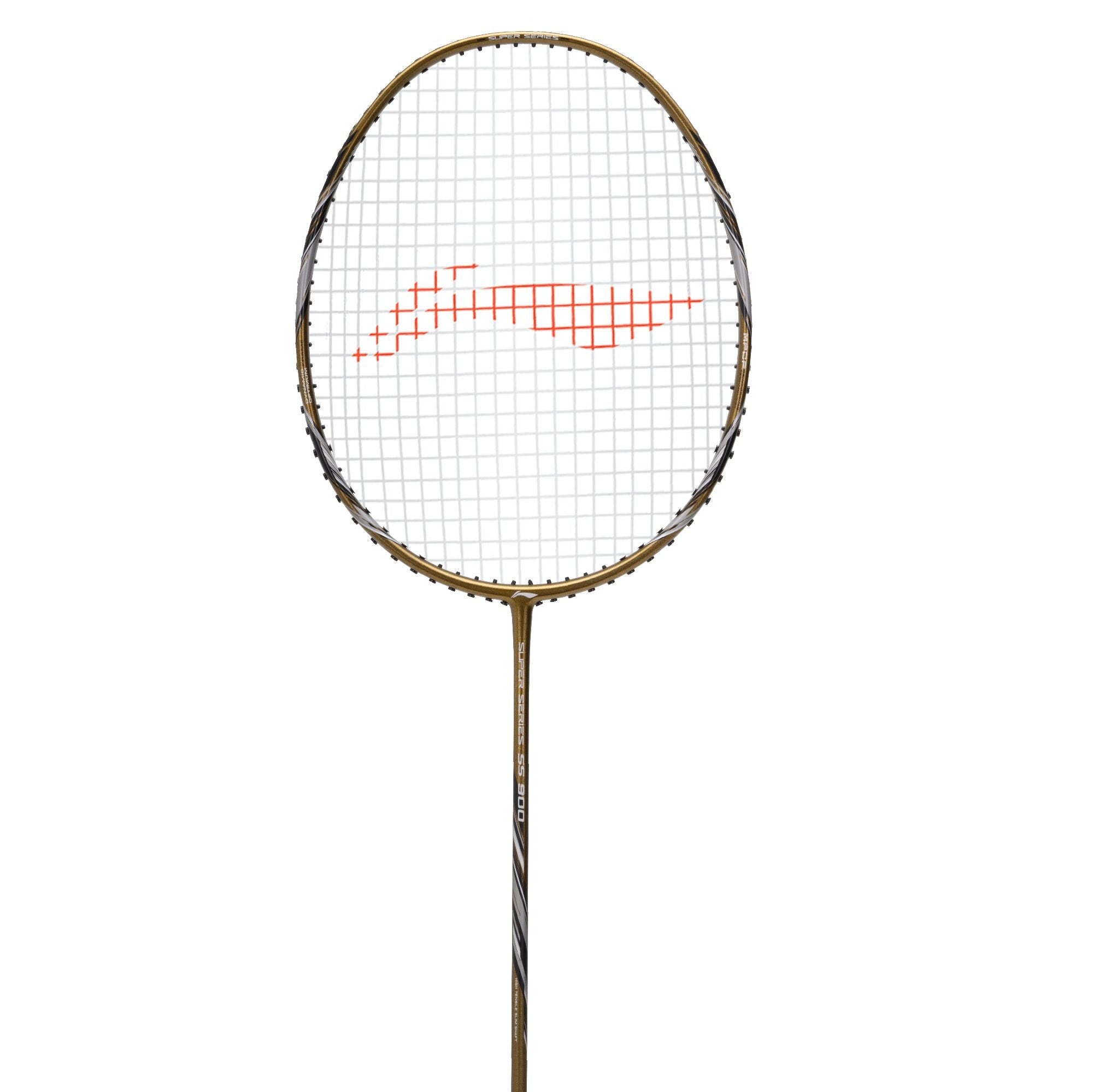 Li Ning Super Series SS 900 Professional Badminton Racket - Carbon Fiber Shaft, Olive Gold/Grey - Perfect for Tournament Play & Training Sessions