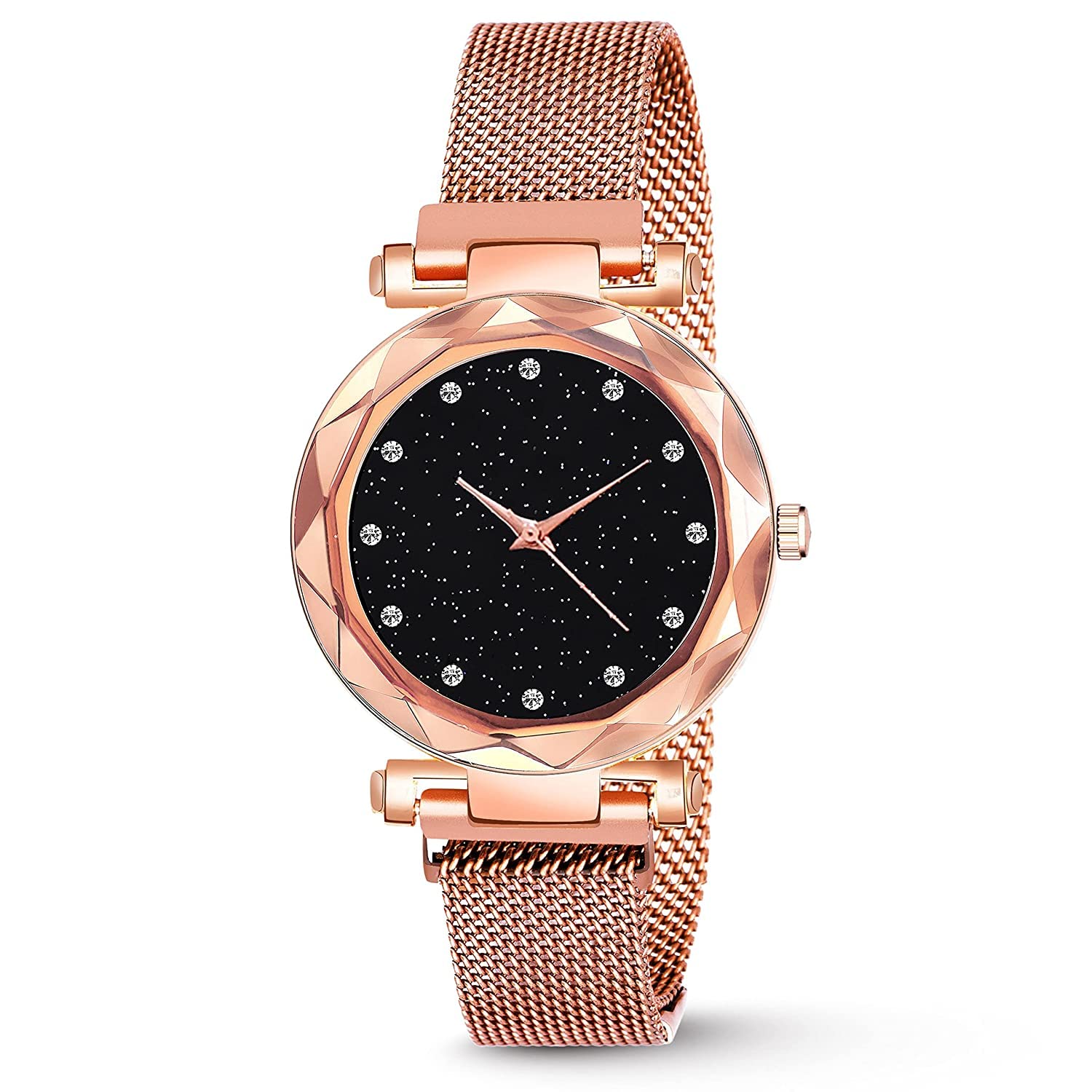 Elegant Analog Magnetic Strap Watch for Women & Girls - SR-821 AT-8211 (Pack of 1) | Perfect for Everyday Wear, Office, and Casual Outings