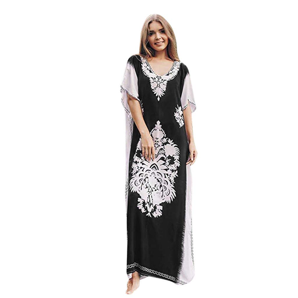 Plus Size Windbreakers for Women - V Neck Cover Up Suit Dress, Bathing Sleeve Beach Casual Down Jacket Vest | Perfect for Beach Outings, Poolside Lounging & Outdoor Activities