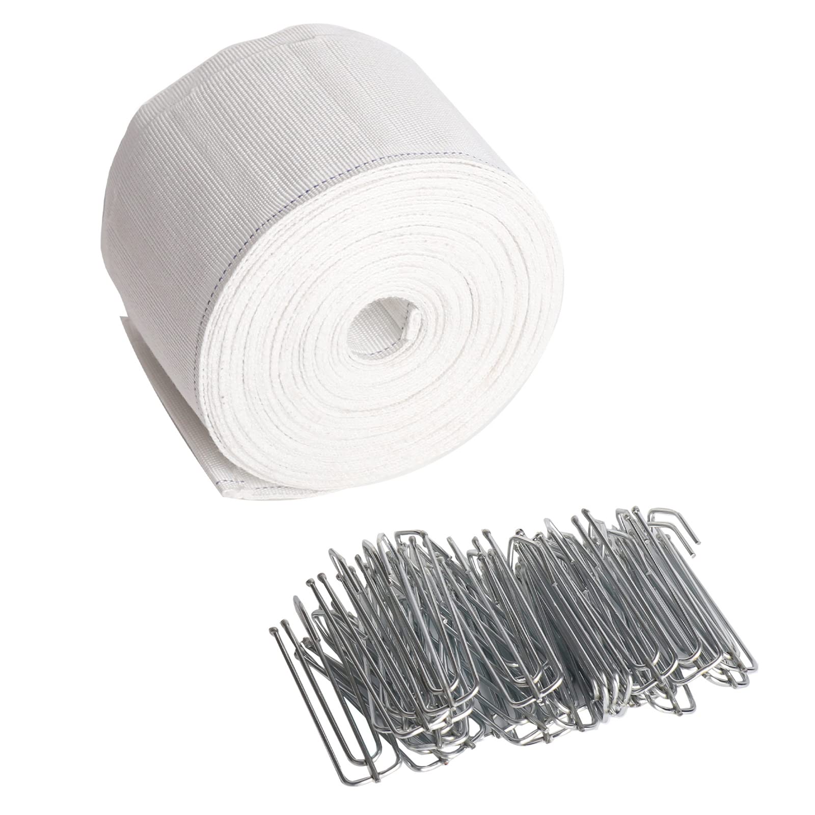 10 Meters/10.9 Yards White Pleat Tape for DIY Pinch Pleat Curtains - Includes 30 Stainless Steel 4-Prong Hooks | Perfect for Home Decor, Window Treatments & Custom Drapery Projects