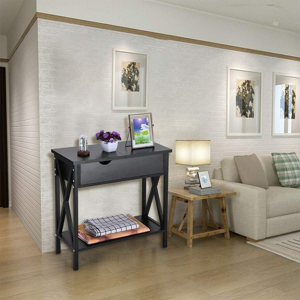 Modern Flip Top Side Table - 23.6