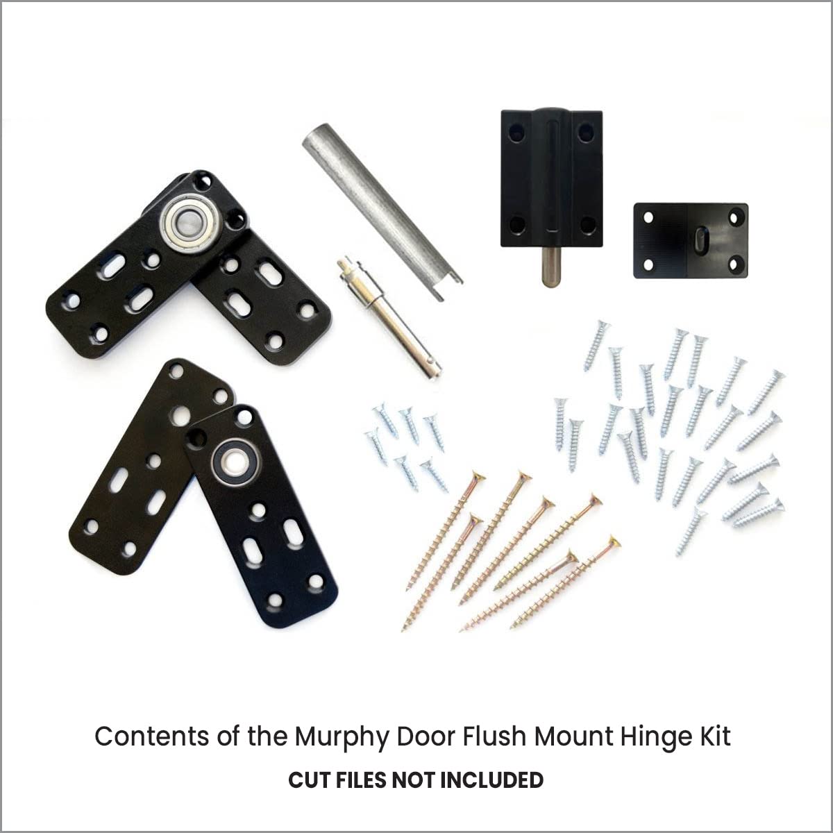 **MURPHY DOOR Hidden Hinge Hardware Kit – Heavy Duty DIY Hidden Door System for Secret Doors & Bookcases, Supports Up to 300 lbs – Perfect for Home Offices, Closets, and Hidden Storage Rooms**