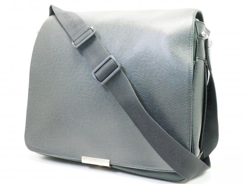 Authentic Pre-Owned Louis Vuitton Taiga Ardoise Black Viktor Messenger Crossbody Bag M30142 - Luxury Vintage Shoulder Bag for Men, Perfect for Work, Travel & Everyday Use
