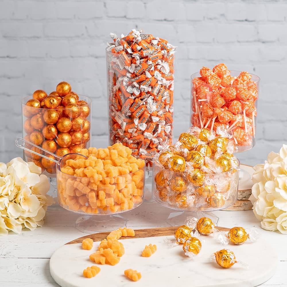 Orange Candy Buffet Table Supplies (Approx 8lbs) - Bulk Orange Candy for Weddings, Birthday Parties & Baby Showers - Sweet Treats for Dessert Tables & Candy Bars