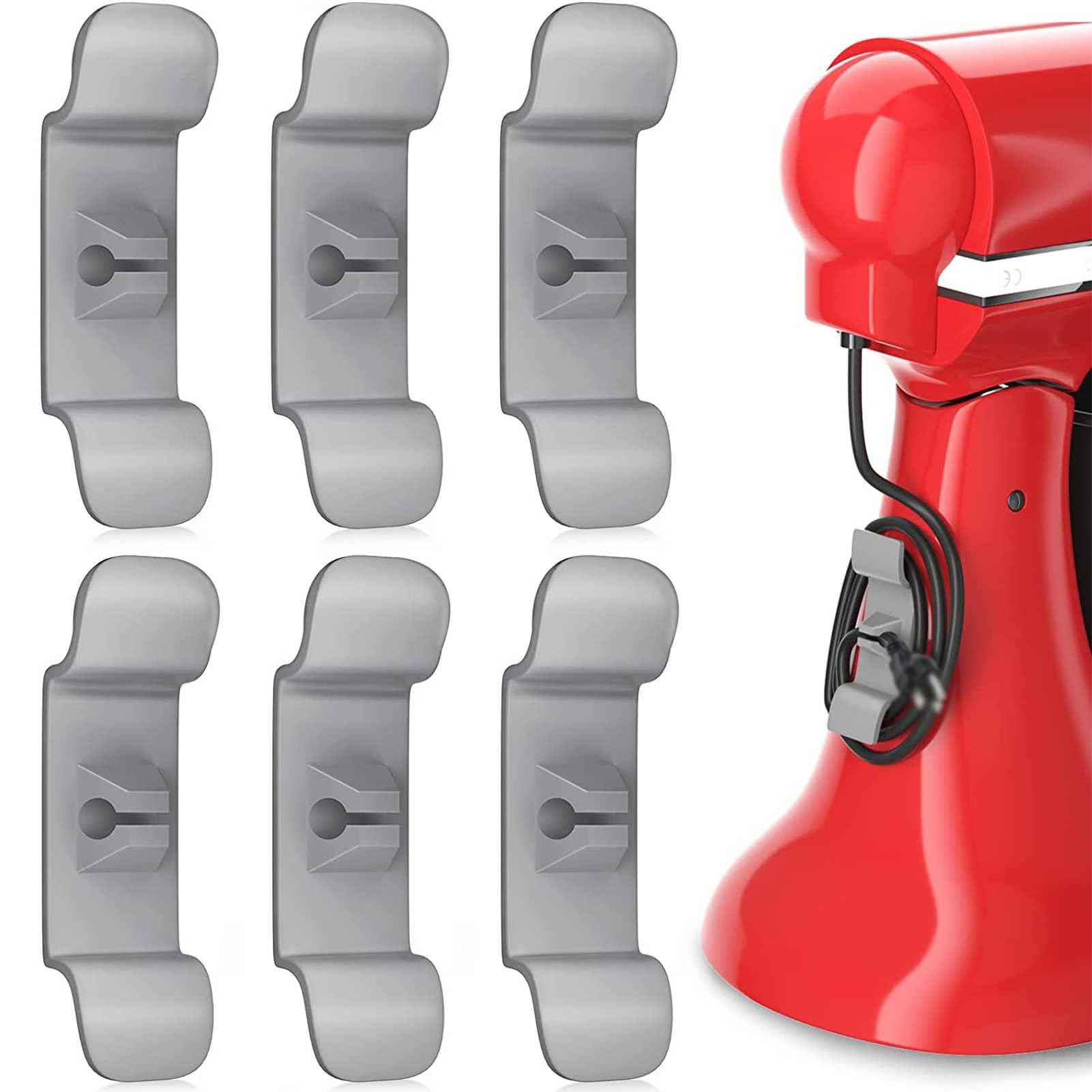 Appliance Cord Organizer - Stick-On Cord Wrap & Winder for Small Kitchen Appliances | Storage Solution for Mixer, Blender, Coffee Maker, Pressure Cooker & Air Fryer | Keep Countertops Tidy & Safe
