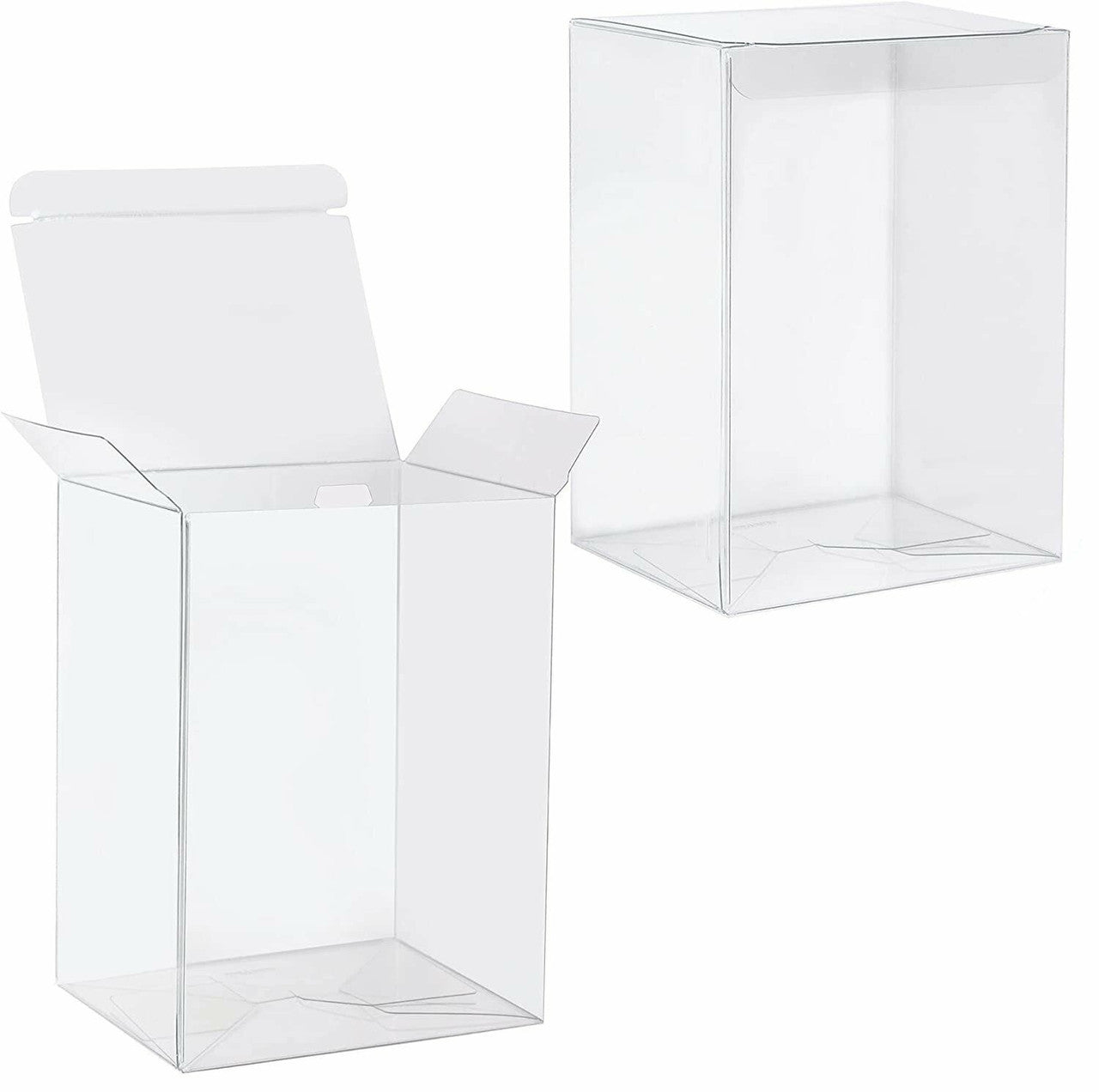 100-Pack Large Clear Plastic Rectangle Cube Boxes 22x14.5cm - Gift Packaging, Product Display, Shop Exhibition Storage - Perfect for Retail Showcase, Organizing & Event Displays