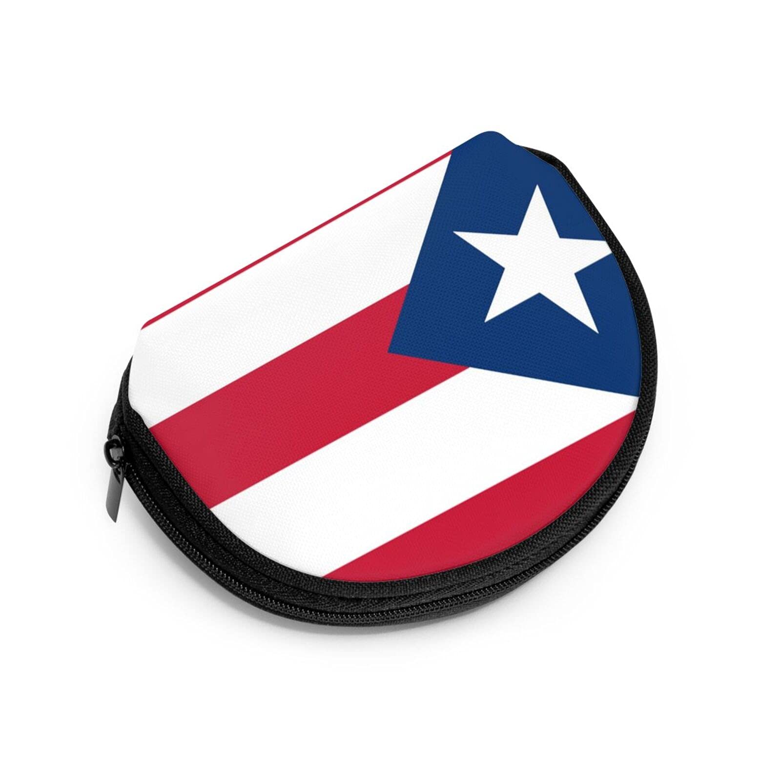 Puerto Rico Flag Coin Purse - Zippered Change Wallet for Men & Women - Compact Travel Money Pouch for Coins, Cash & Cards - Perfect for Travel, Shopping & Everyday Use