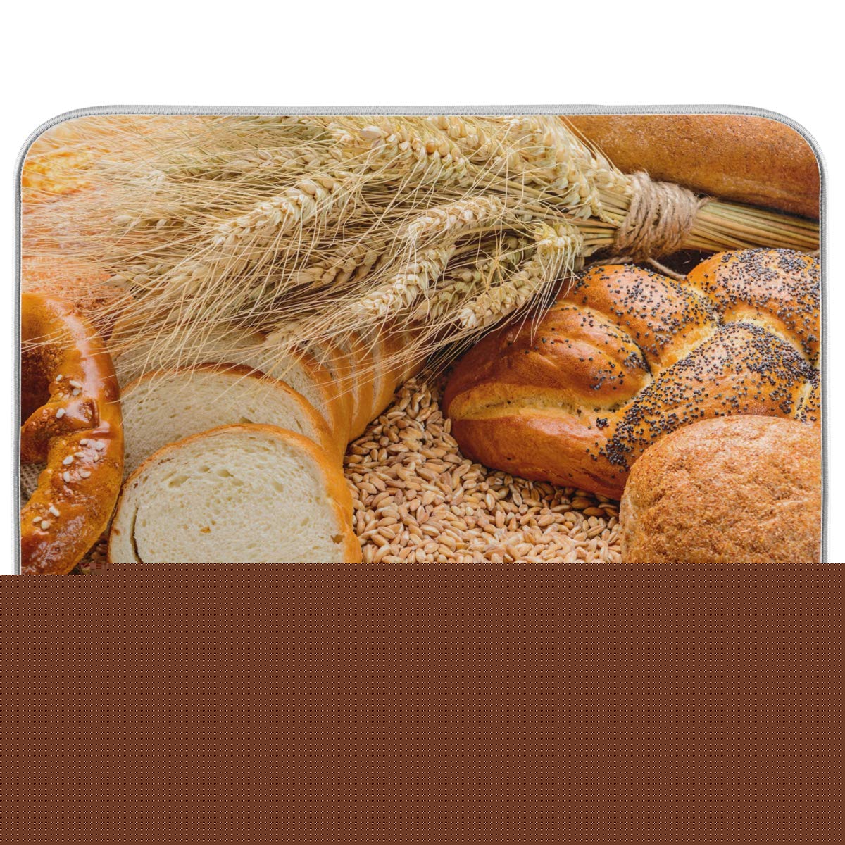 Premium Grain Bread Dish Drying Mat - Super Absorbent Microfiber Kitchen Drying Pad (18