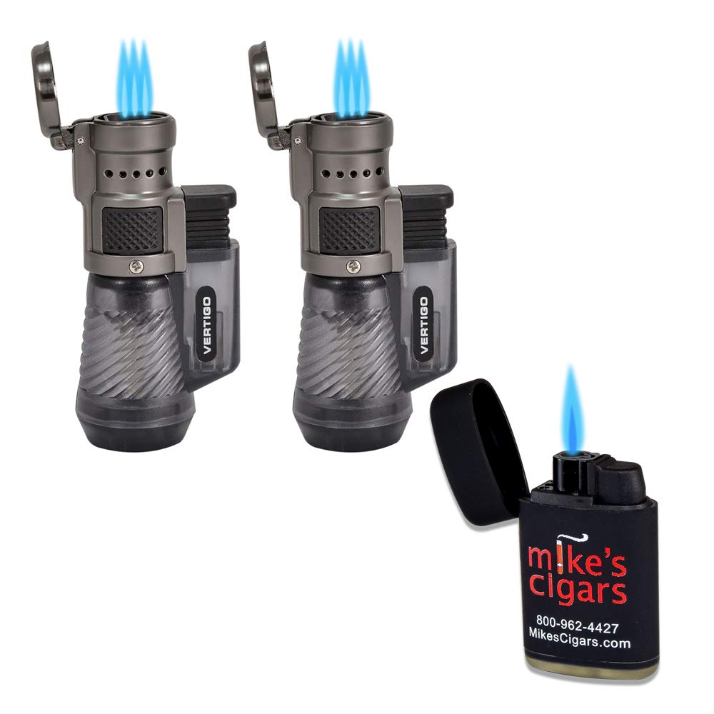 Vertigo Cyclone Triple Torch Lighter 2-Pack for Cigars & Outdoor Use