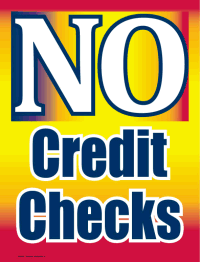 No Credit Checks Vinyl Window Sign - Durable & Weatherproof for Business, Retail & Home Use