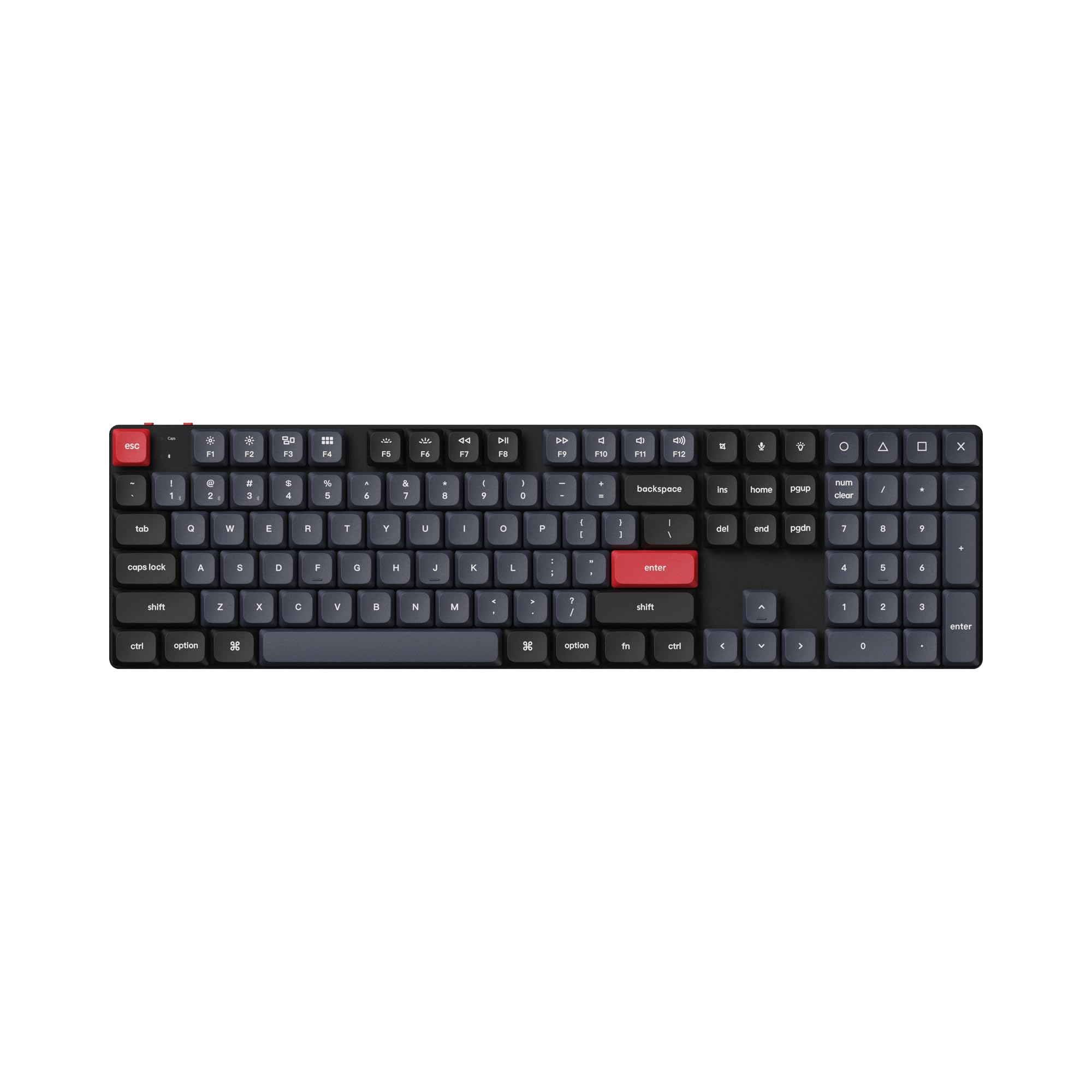 Keychron K5 Pro Wireless Mechanical Keyboard - Hot-Swappable 108-Key Full Size with QMK/VIA Programmable, Ultra-Slim RGB Low Profile Red Switch, Bluetooth/USB-C for Mac Windows Linux - Perfect for Gaming, Coding & Office Work