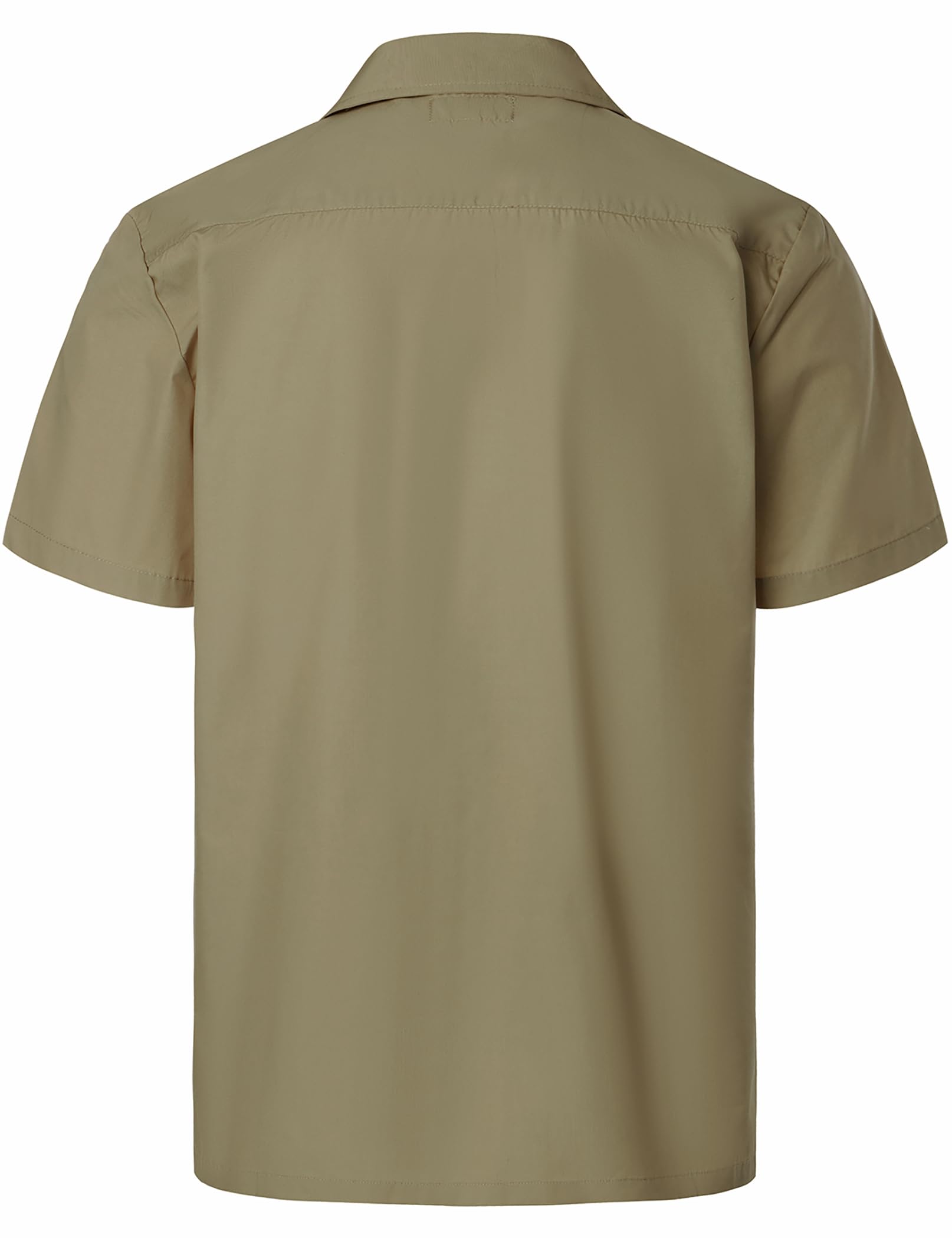 VATPAVE Men's Embroidered Cuban Guayabera Shirts - Casual Short Sleeve Button Down Shirt for Beach, Summer Vacation & Tropical Parties - Breathable Linen Blend Fabric