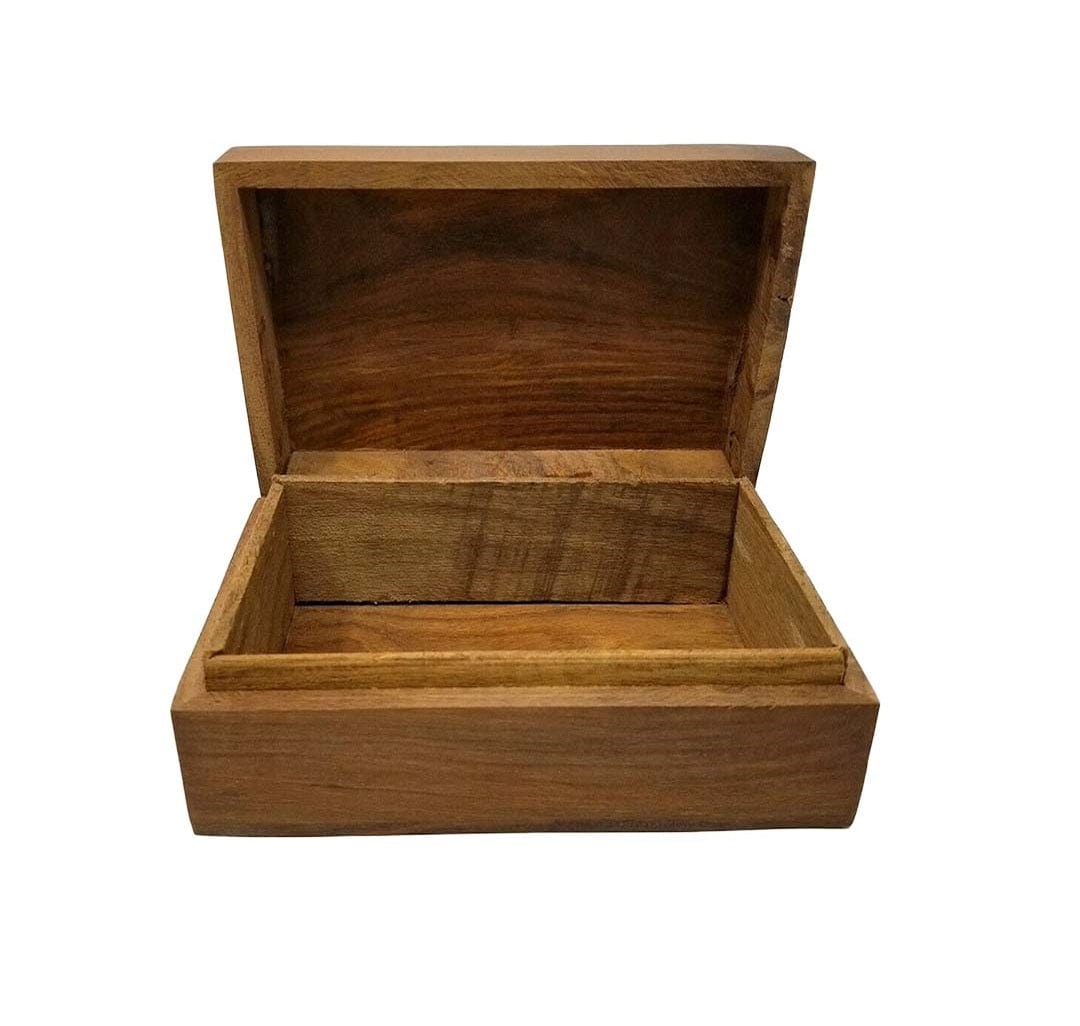 Celestial Rising Sun Wooden Box - Handcrafted Wooden Jewelry Storage Box with Intricate Sun Design - Perfect for Jewelry, Keepsakes & Home Decor