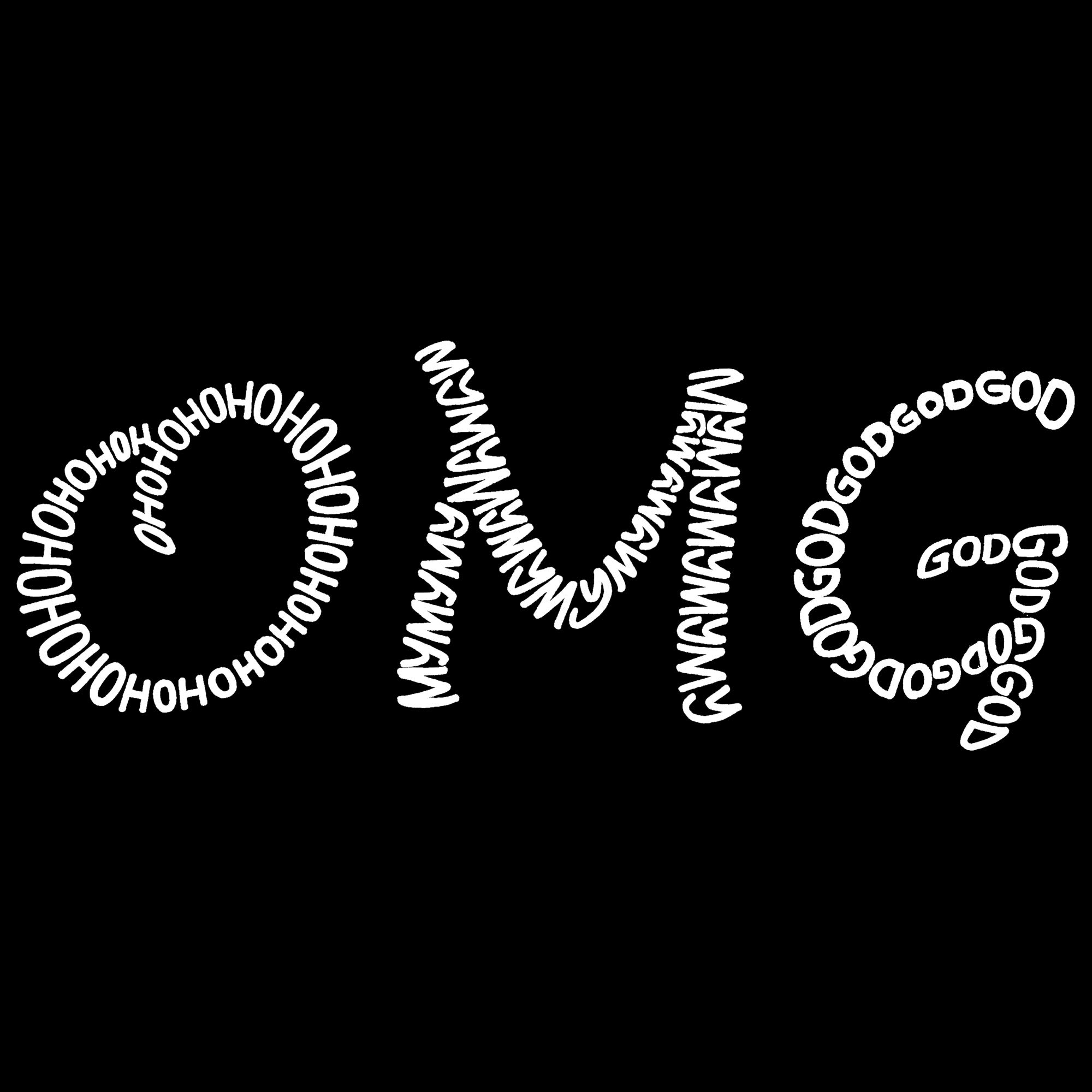 LA POP ART Women's Premium Blend Word Art T-Shirt - Funny OMG Graphic Tee for Casual Wear, Parties & Gifts