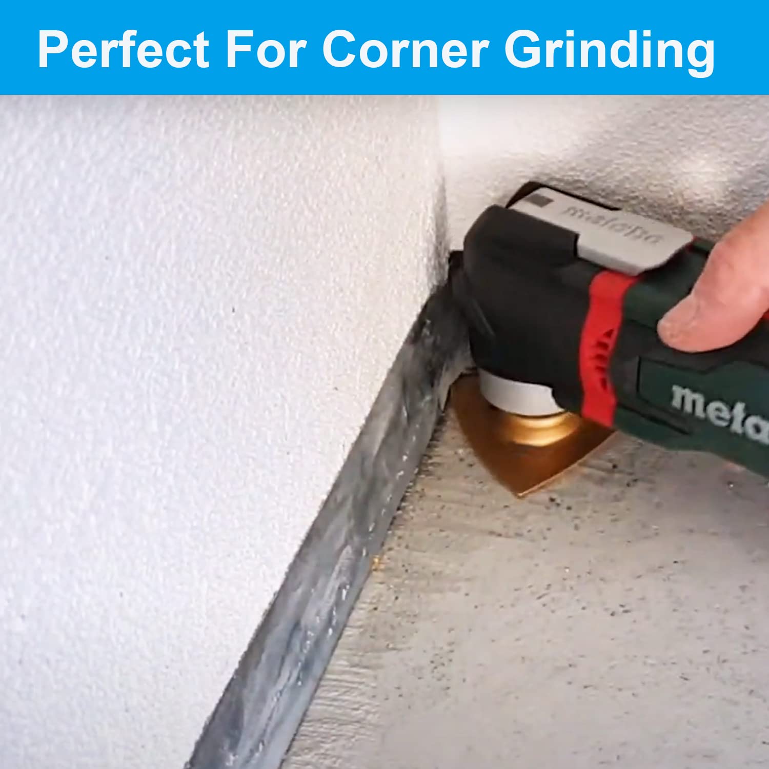 5pcs Triangular Carbide Grit Oscillating Multitool Blades - Durable Sanding Pads for Concrete, Masonry, Wood, Grout & Thinset Removal - Perfect for DIY Renovation, Floor Prep & Tile Installation Projects