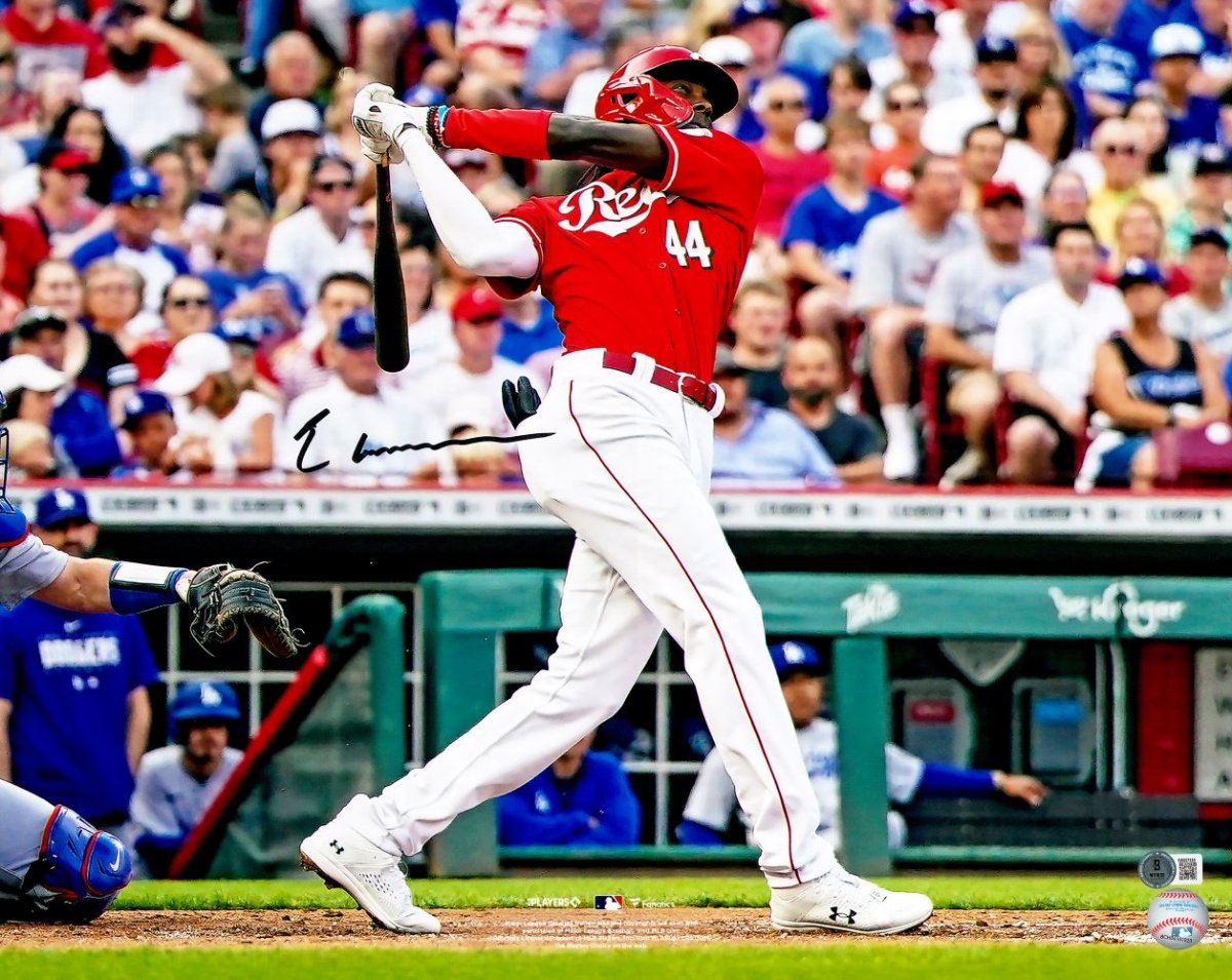 Elly De La Cruz Autographed 16x20 Cincinnati Reds Photo - BAS ITP Certified - Perfect for Sports Memorabilia Collectors and Reds Fans - Great for Home, Office, or Man Cave Decor