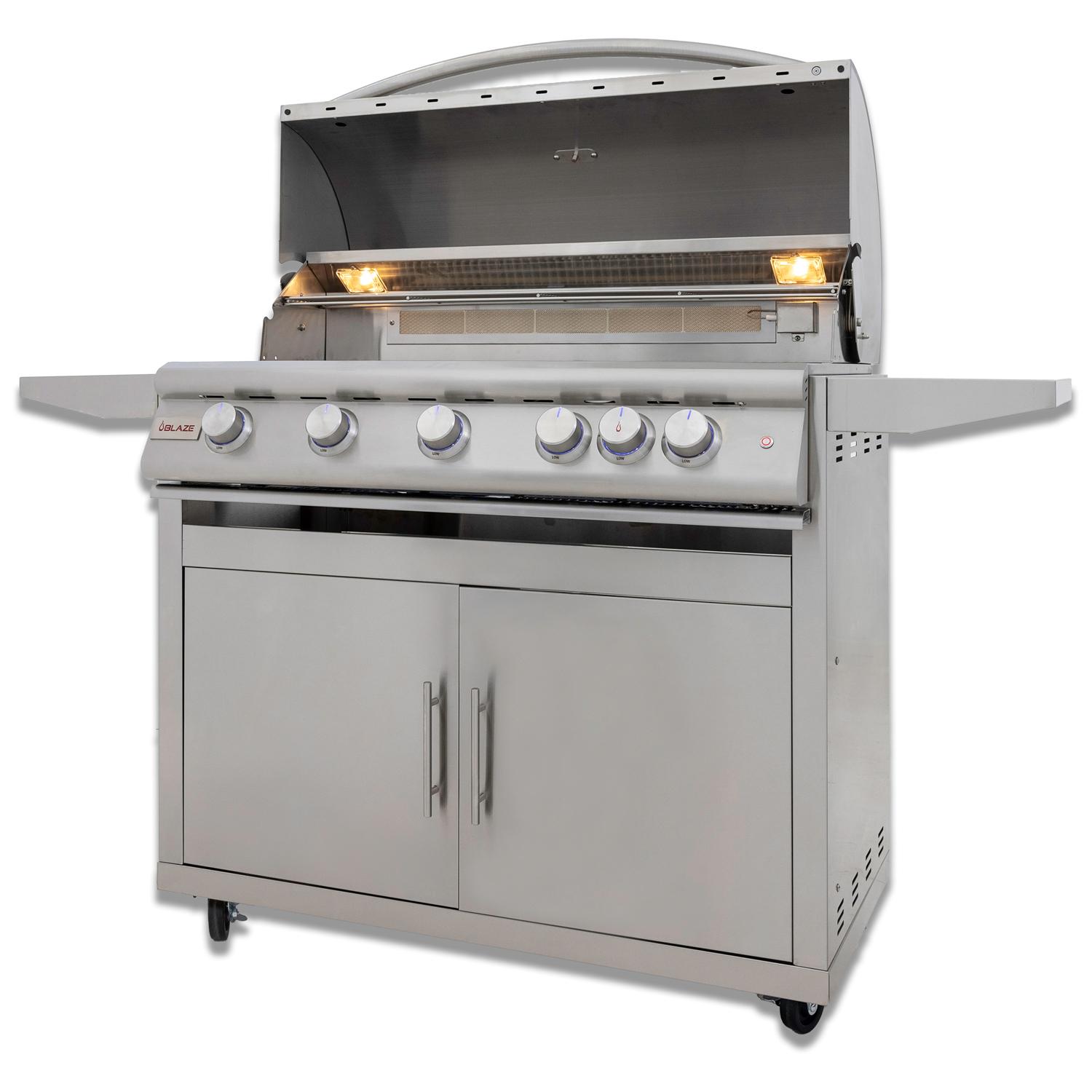 Blaze Grills BLZ5LTE3LP 40-Inch 5-Burner Premium LTE+ Gas Grill with Rear Burner & Built-In Lighting System - Propane Fuel - Perfect for Backyard BBQs, Outdoor Cooking & Entertaining