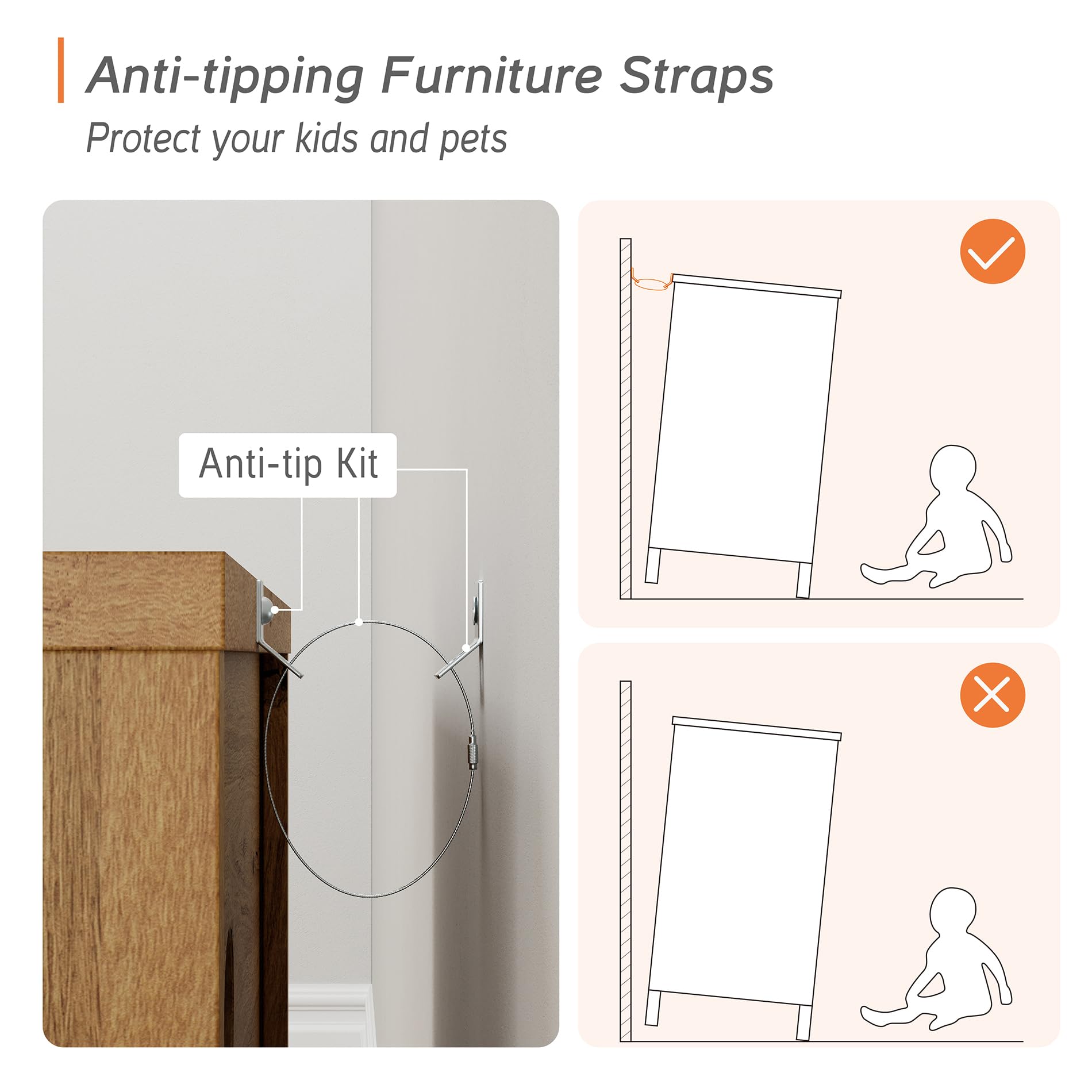 WAMPAT 4-Piece Dresser and Nightstand Set - 94.4