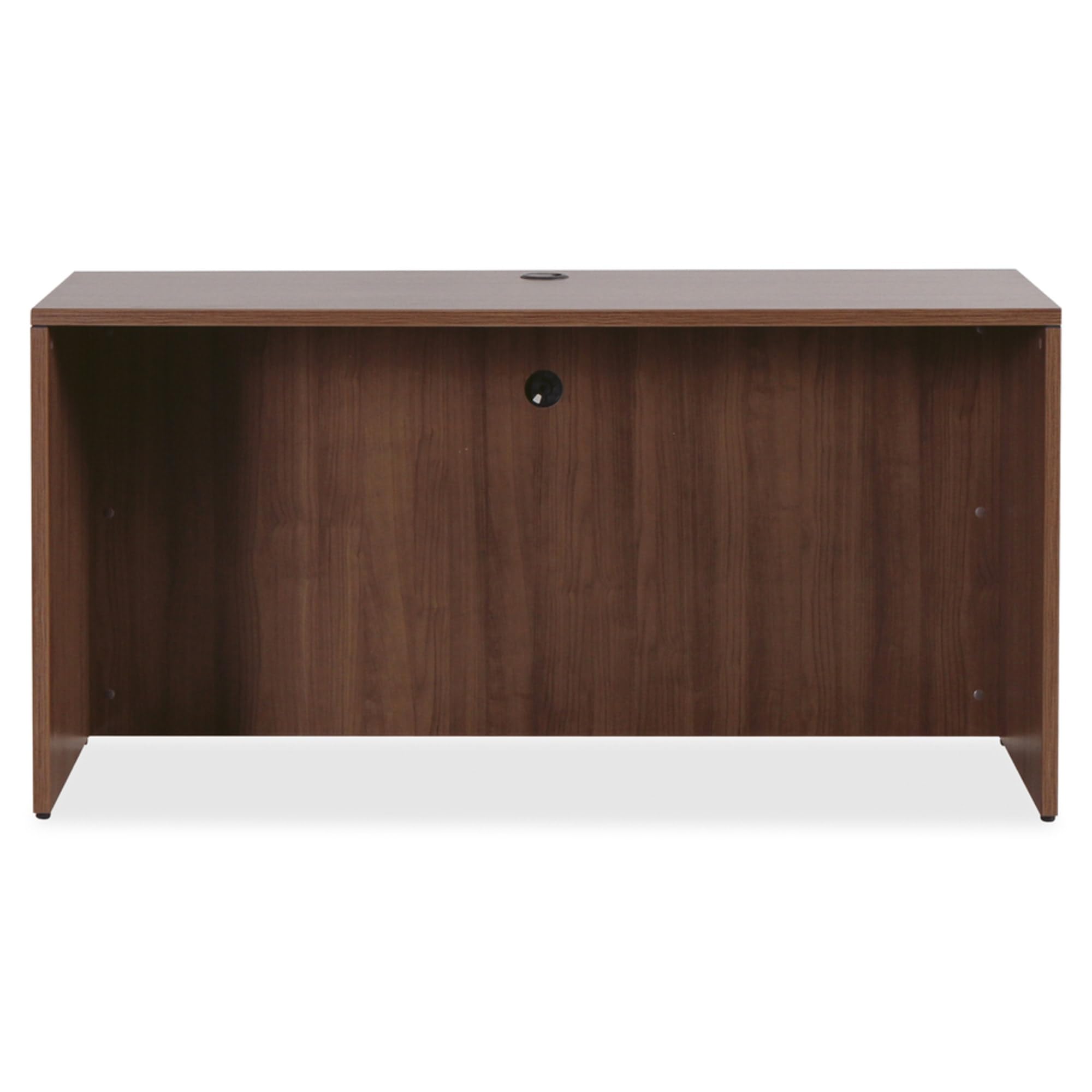 Lorell Essentials Series Walnut Credenza Shell - Stylish Home Office Storage Cabinet with Wood Finish for Files, Books & Office Supplies | Perfect for Living Room, Study or Workspace Organization