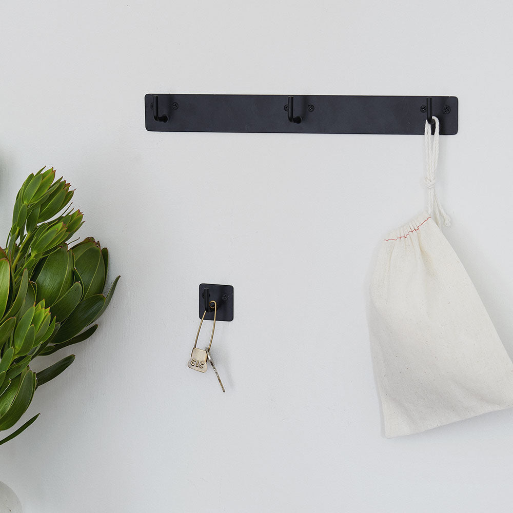Heavy Duty Iron Plate Hooks - Wall Mounted Hooks for Hanging Coats, Hats, Bags & Decor - Perfect for Home, Garage & Office Organization