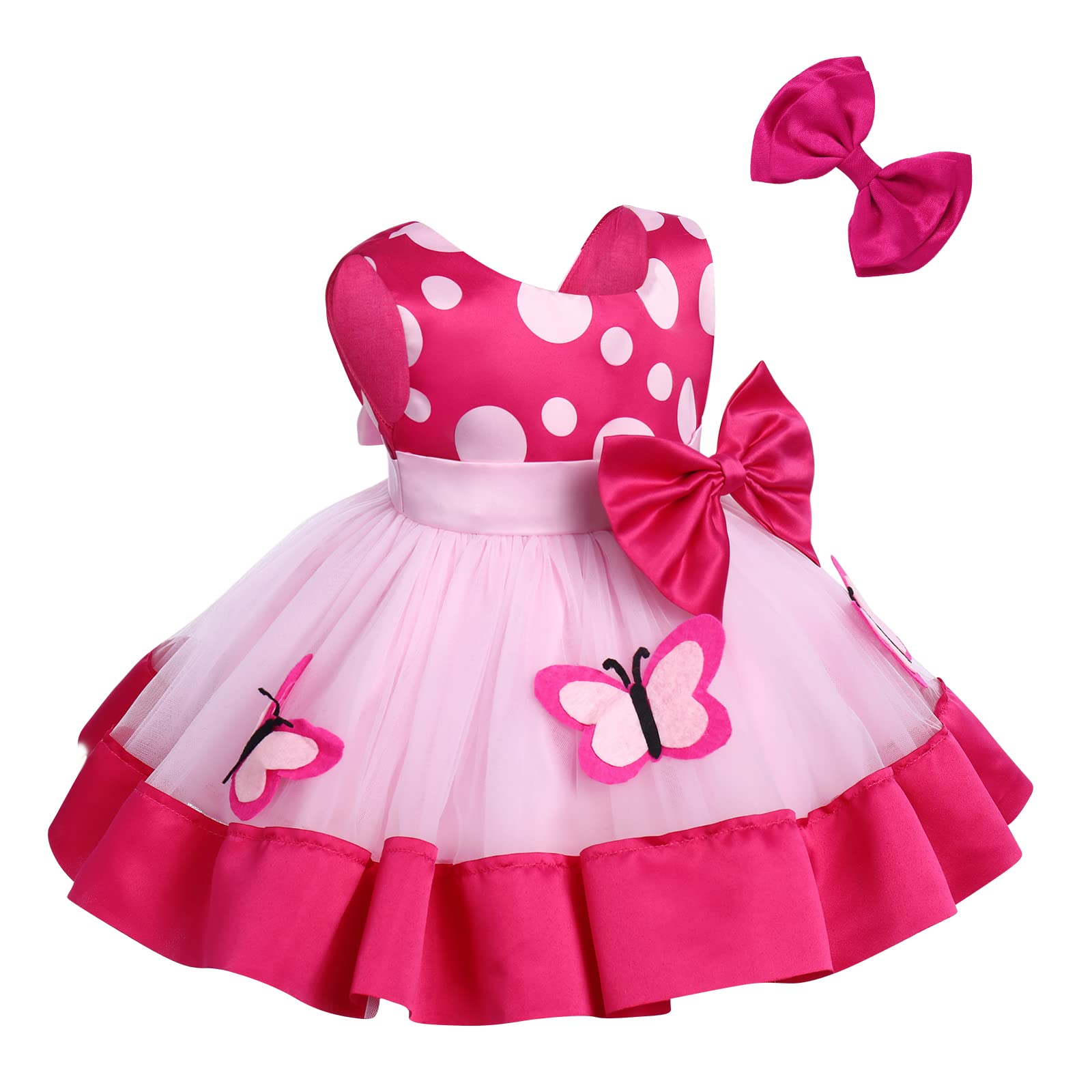 Baby Girl Princess Tutu Dress & Headband Set for Cake Smash, Birthday Party & Baptism - Perfect for 1st Birthday Photo Shoot, Princess Theme Party & Special Occasions