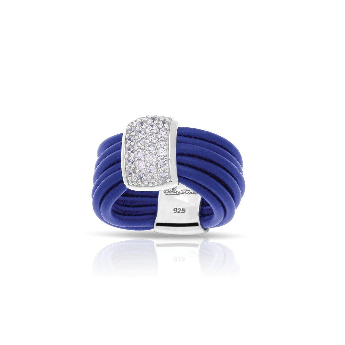 Belle Etoile Adagio Blue Ring - Size 6 | Elegant Sterling Silver Stackable Ring for Women | Perfect for Everyday Wear, Date Nights & Special Occasions