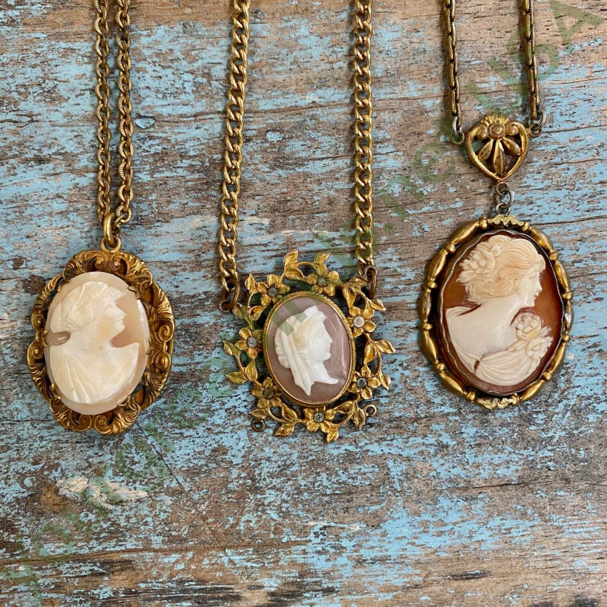 Vintage Gold Filled Carved Shell Cameo Necklace - Antique Jewelry for Women, Elegant Pendant Gift for Mother's Day, Anniversary & Special Occasions