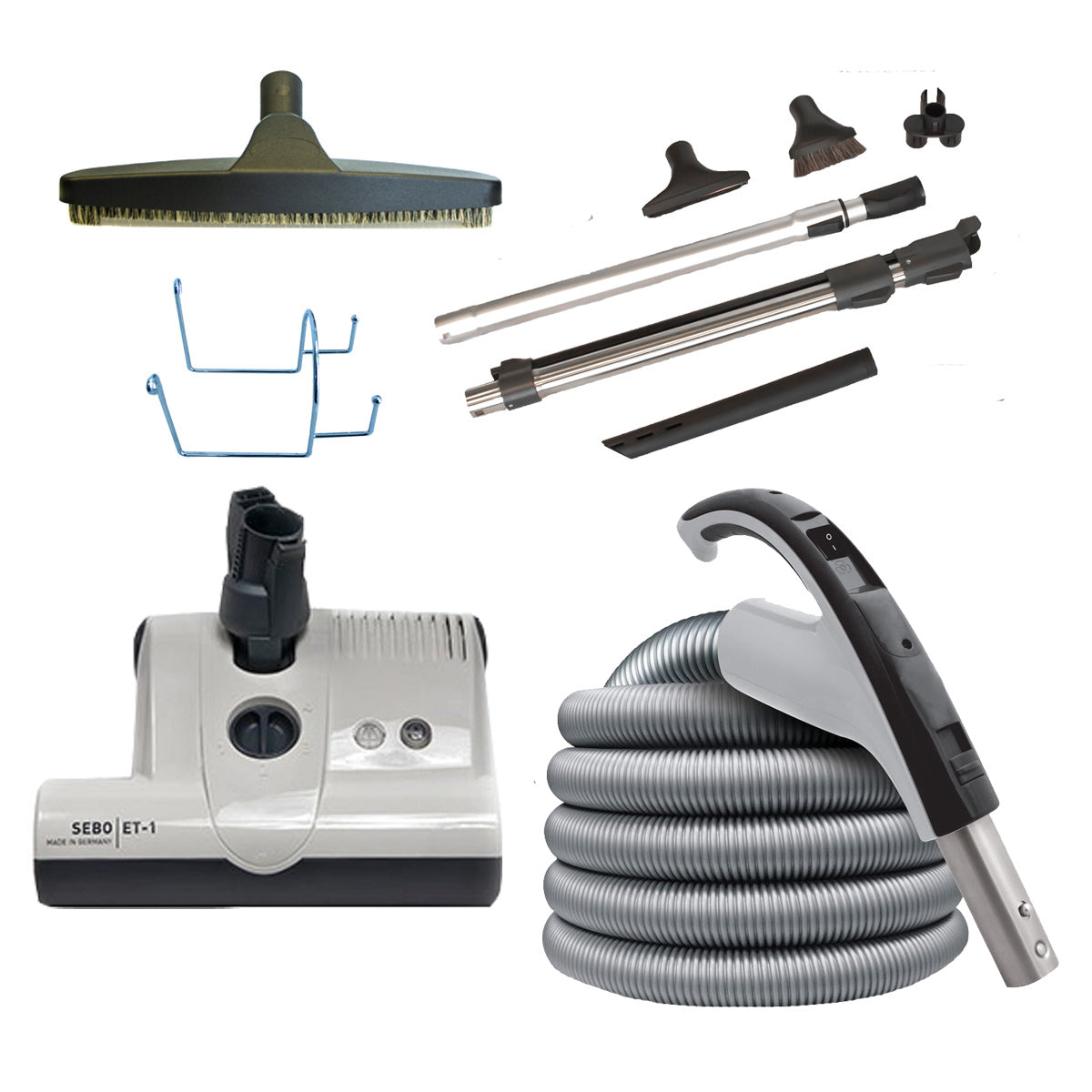 Cyclovac H725 Quartz Central Vacuum System with SEBO Cleaning Kit - 35ft Hose for Deep Cleaning Floors, Carpets, and Upholstery | Perfect for Homes, Offices, and Commercial Spaces