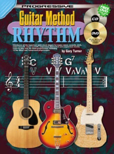 Progressive Guitar Method Rhythm Book & CD Set by Gary Turner - Learn Guitar Techniques & Rhythms for Beginners to Advanced Players - Perfect for Home Practice, Music Lessons & Band Rehearsals