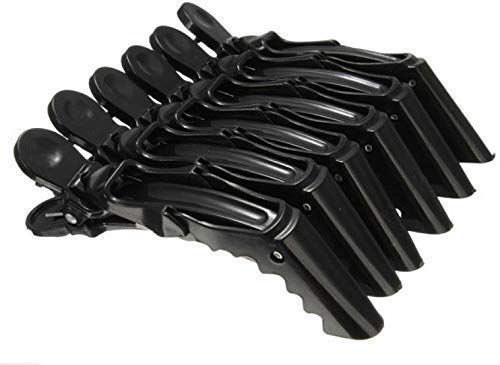 APOEM Professional Hair Styling Clips - Non-Slip Duckbill & Crocodile Hair Sectioning Clips for Thick Hair, Stylist-Grade Hairdresser Tools (Black) | Perfect for Salon Styling, Updos, Braiding & Hair Coloring