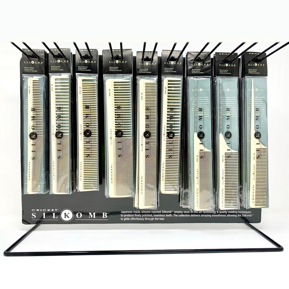 Cricket Silicone Silkomb Cutting Comb - Rattail, Pintail & Wide Options (1 Piece) | Professional Hair Styling Tool for Barbers & Stylists | Perfect for Fades, Undercuts & Precision Haircuts