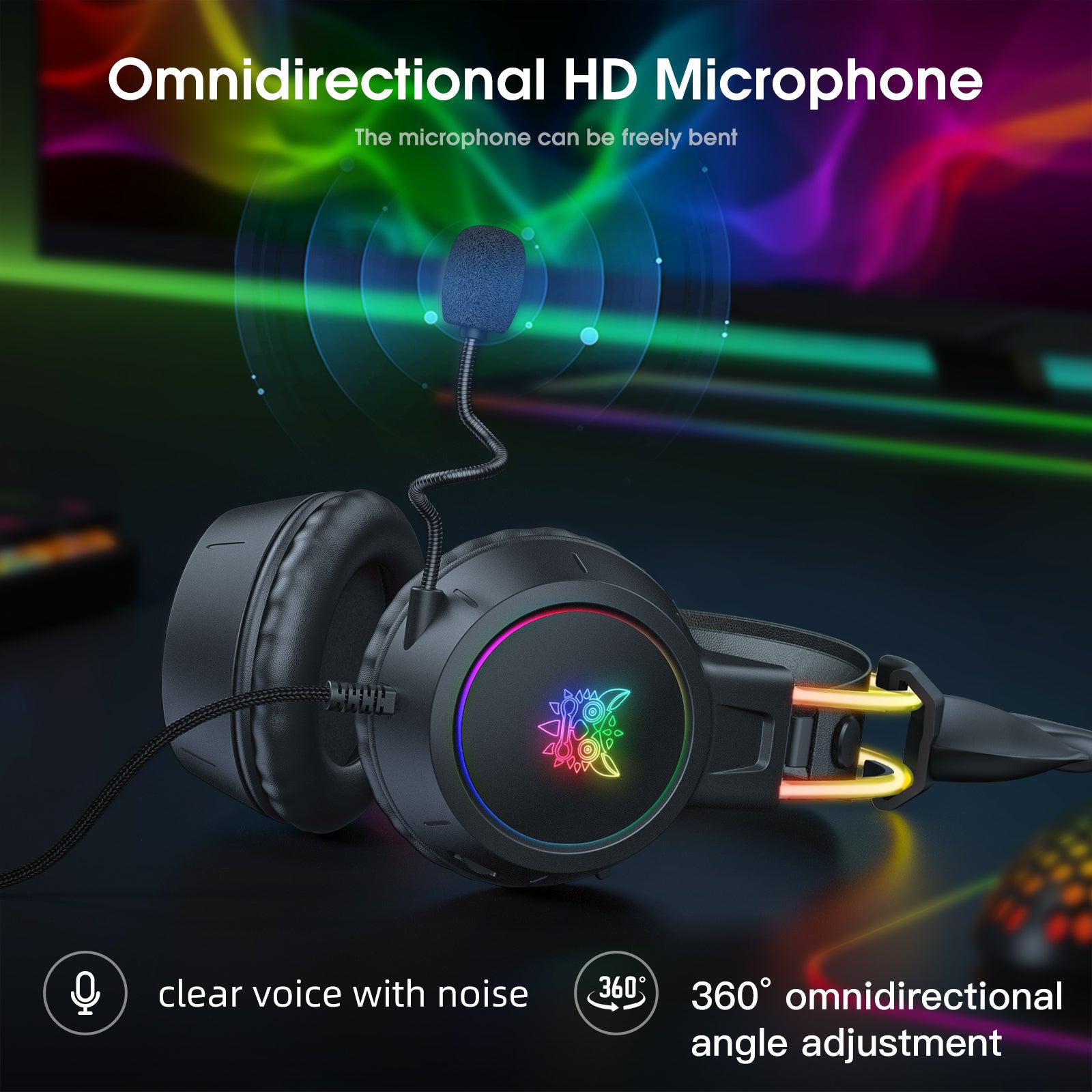 ONIKUMA X15 PRO Wireless Gaming Headset with Deer Ears - Noise Cancelling Mic, RGB Lights for PC, PS4, PS5, Xbox - Perfect for Gaming, Streaming & Cosplay