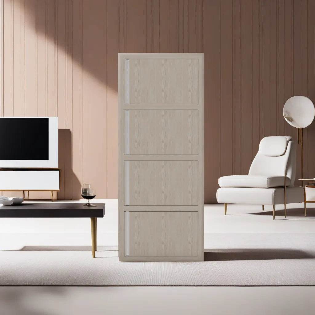 Mavis 4-Door Storage Cabinet - Organizer for Home, Office & Garage - Perfect for Storing Clothes, Toys & Supplies (White)