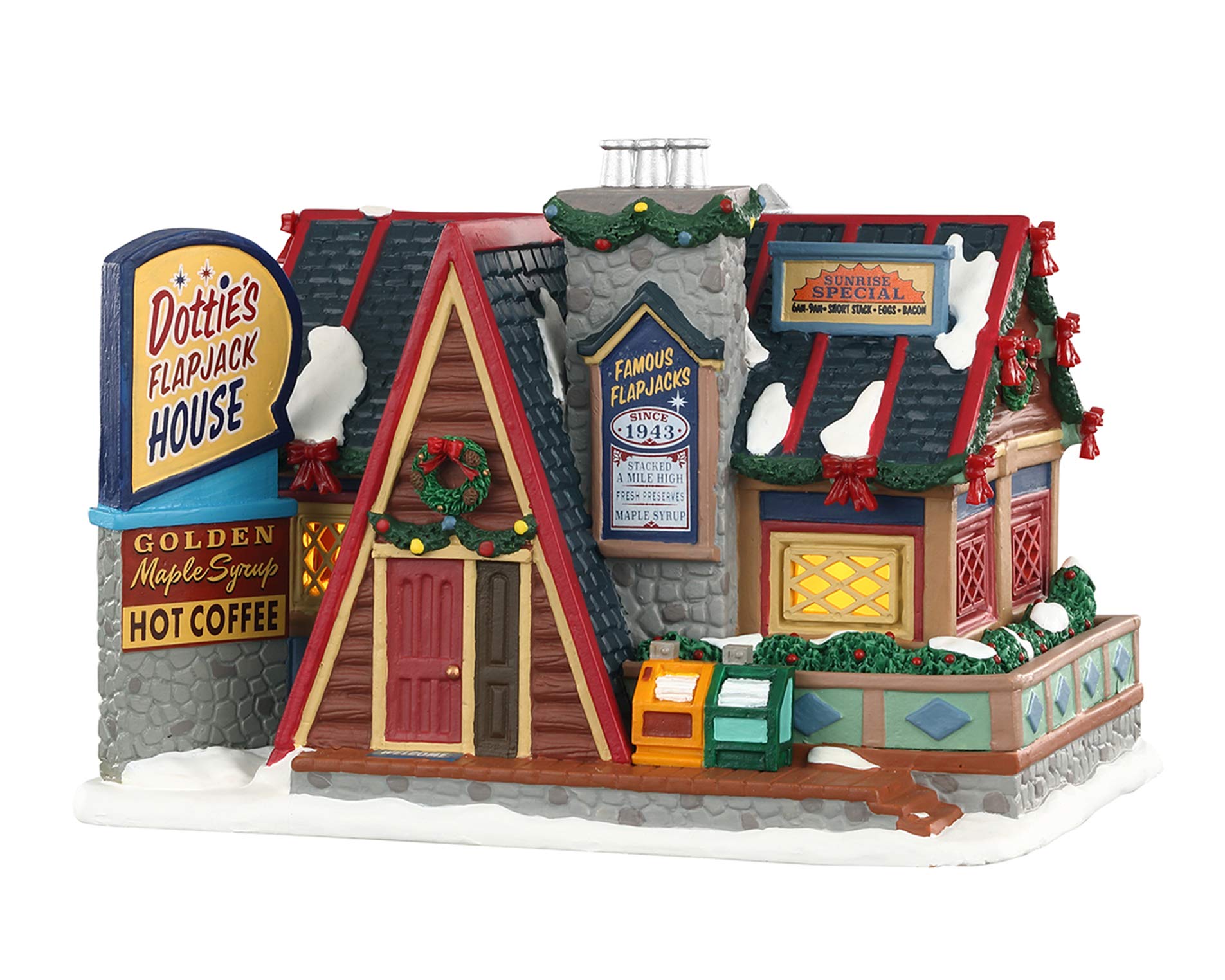 Lemax Village Collection Dottie's Flapjack House #05623 - Miniature Christmas Village Display for Holiday Decorations & Collectibles