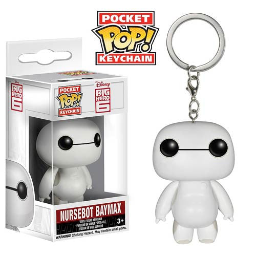 Disney Big Hero 6 Nursebot Baymax Pocket Pop! Vinyl Keychain - Cute Collectible Toy for Backpacks, Keys, and Gifts