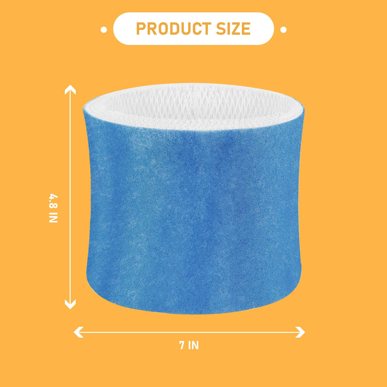 HAC-504 Humidifier Replacement Wicks - Compatible with Honeywell HCM-350, HCM-300T, HCM-600, HCM-710, HCM-315T, HAC-504 & HAC-504AW Cool Mist Humidifiers - 4 Pack Blue Filters - Perfect for Dry Air Relief in Bedroom, Nursery & Office