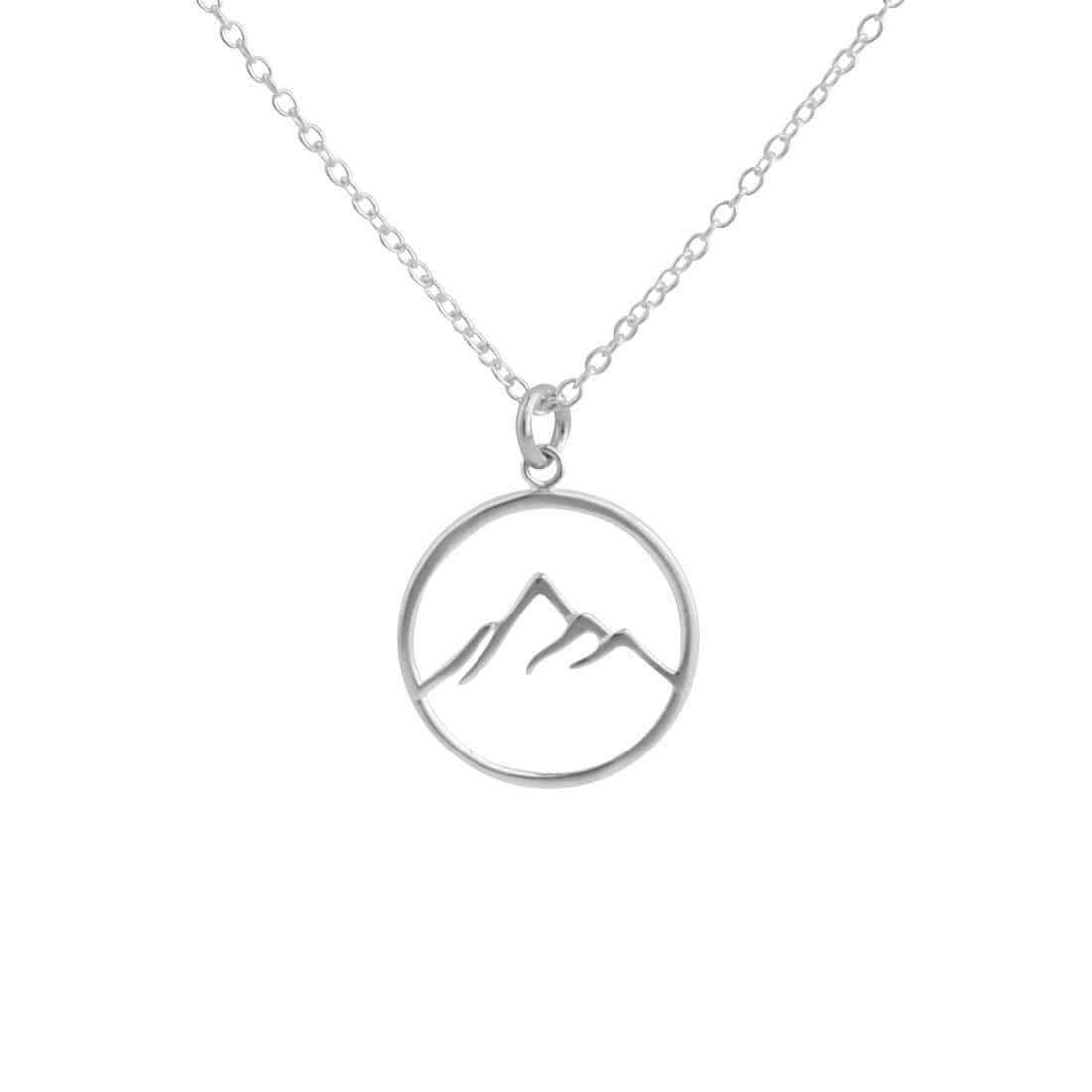 Sierra Peaks Mountain Pendant Necklace for Women - Handmade Silver Jewelry, Perfect for Hiking, Camping & Outdoor Adventures