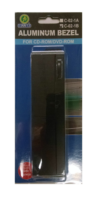 Lian Li 5.25 Inch Bezel C-02-1 - Black or Silver Aluminum Front Panel for PC Case - Perfect for Custom PC Builds and Case Modifications