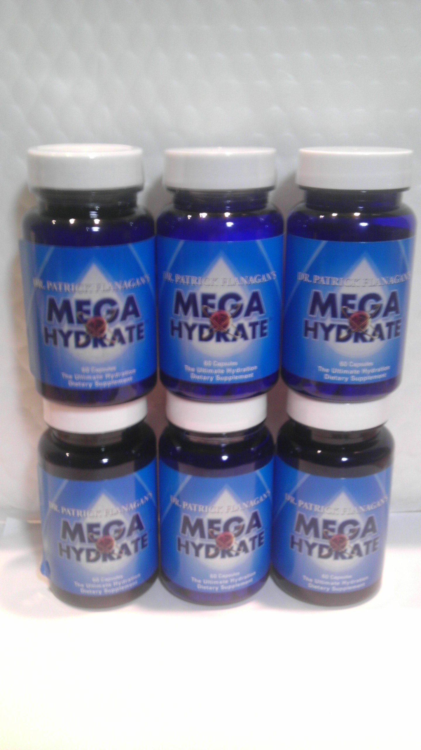 Megahydrate Antioxidant Supplement - 6 Bottle Set for Hydration & Detox | Boost Energy, Support Skin Health | Perfect for Athletes, Travelers & Daily Wellness