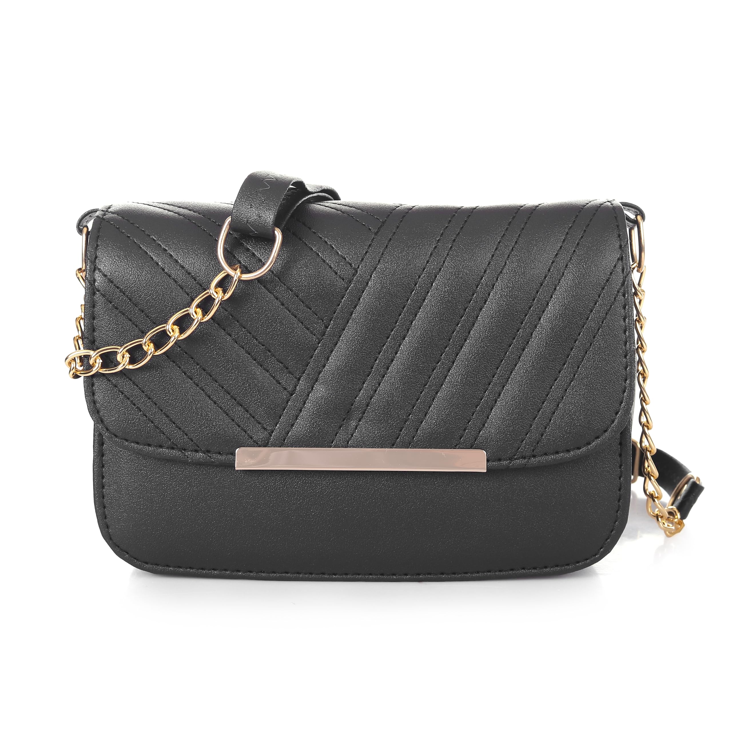 Elegant Women's Party Crossbody Sling Bag with Gold Chain - Perfect for Evening Events, Weddings & Night Out Accessories