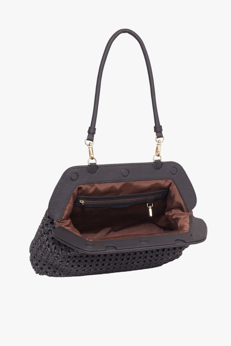 Stylish Ginny Black Braid Shoulder Bag for Women - Trendy Crossbody Purse with Adjustable Strap, Perfect for Work, Travel & Everyday Use