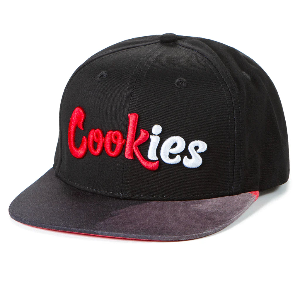 Black & Red Cookies Forum Snapback Hat - Stylish Adjustable Baseball Cap for Men & Women - Perfect for Streetwear, Sports & Casual Outfits