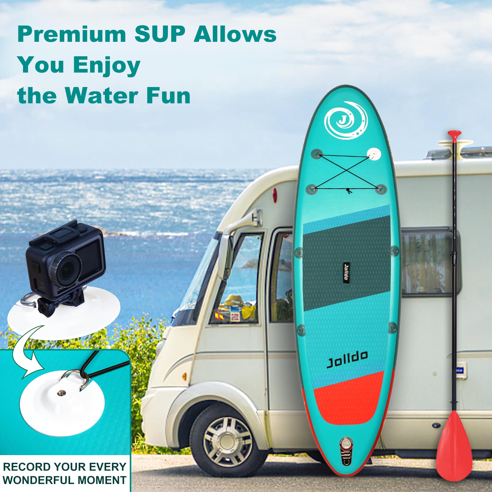 Inflatable Stand Up Paddle Board for Adults - Premium SUP Paddleboard Kit with Adjustable Paddle, Carry Backpack & Pump | Perfect for Lakes, Oceans & Yoga on Water